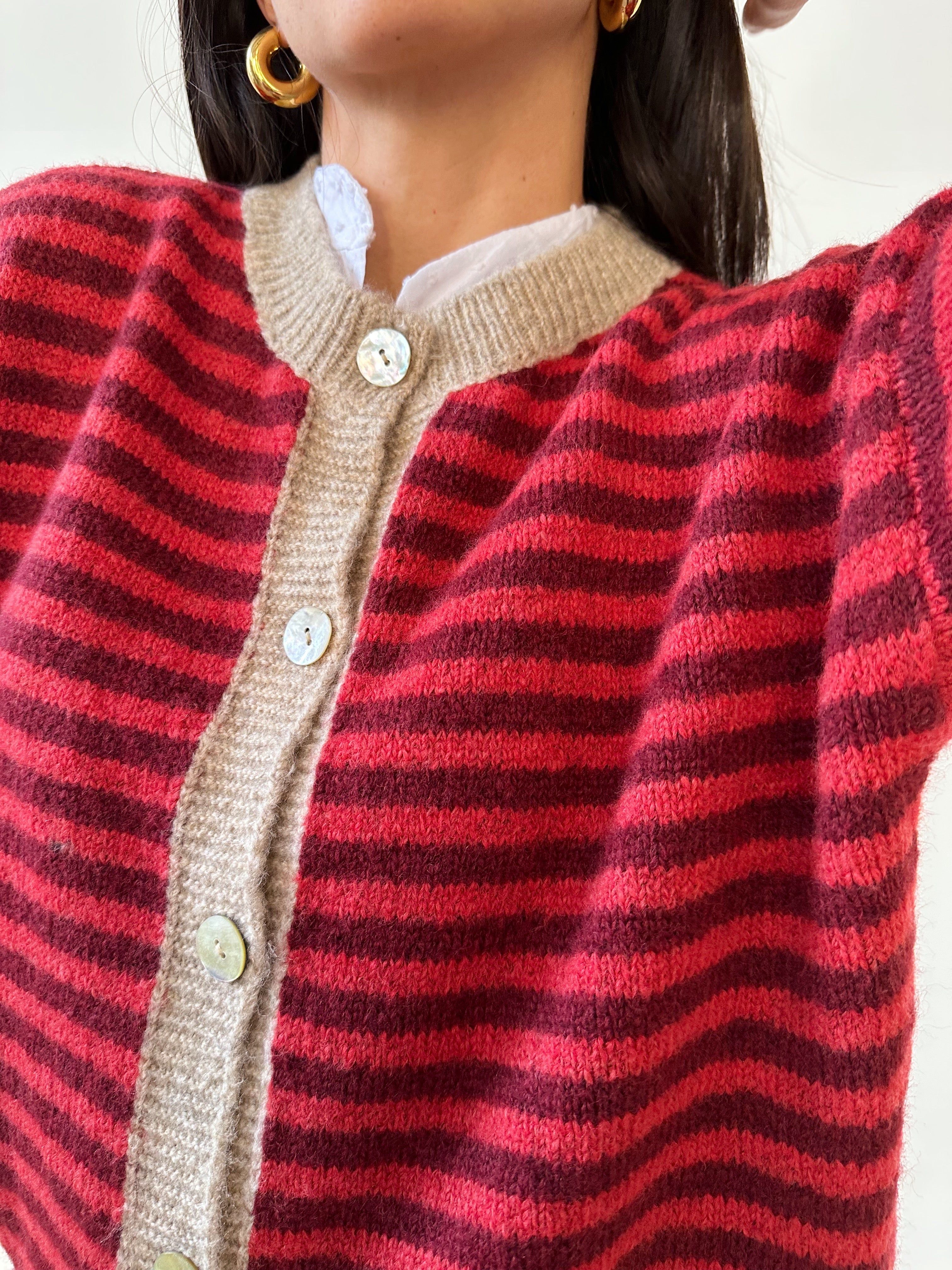 Tessa Burgundy Cardigan