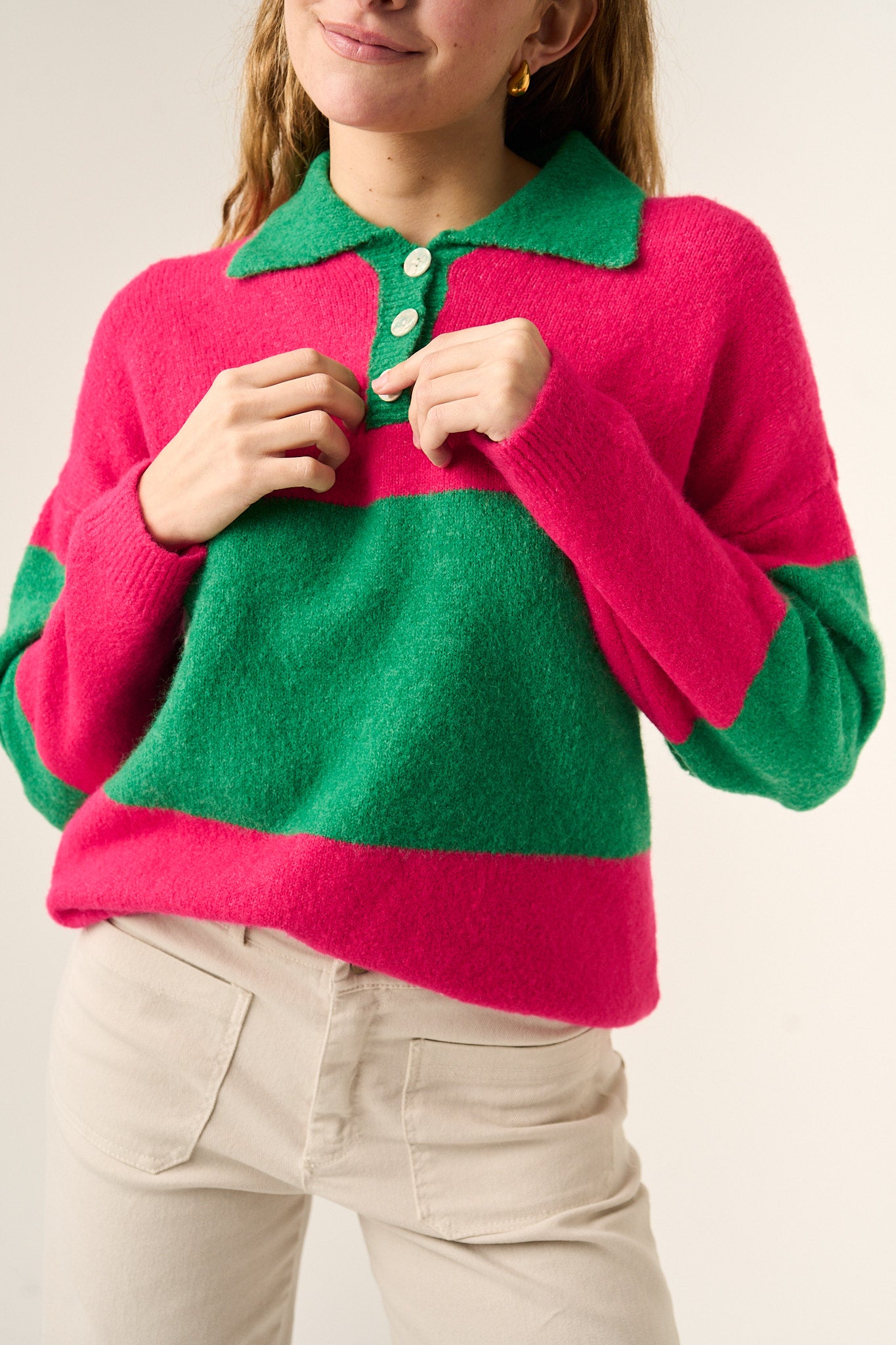 Jersey Paola Fucsia y Verde