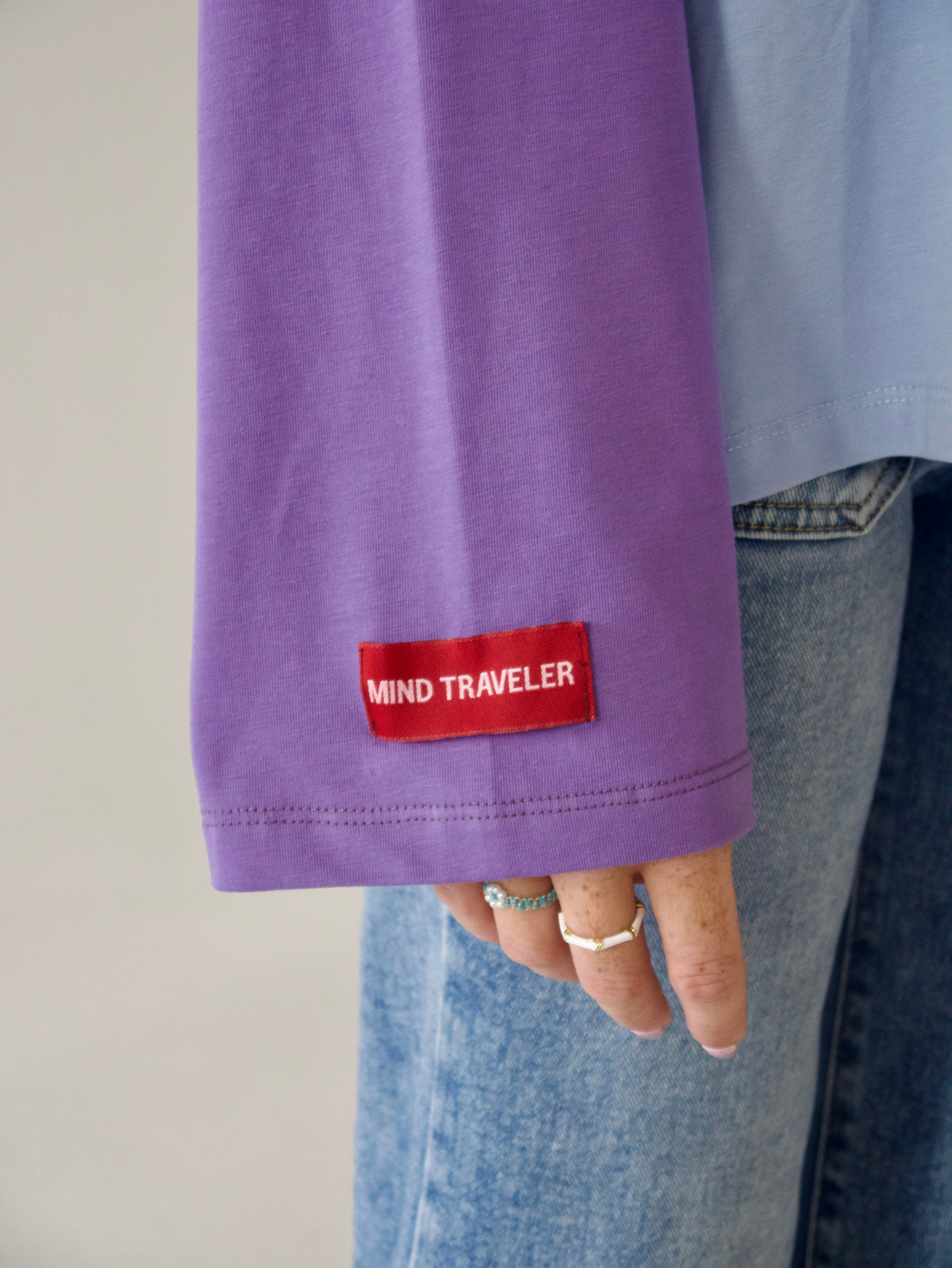 Camiseta Carlota Celeste y Lavanda