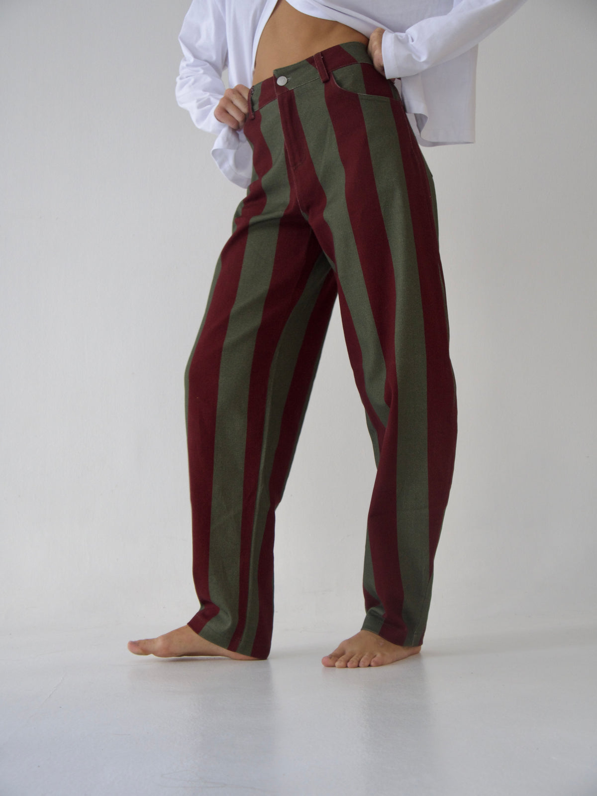 Jeans Clarissa Burgundy y Khaki