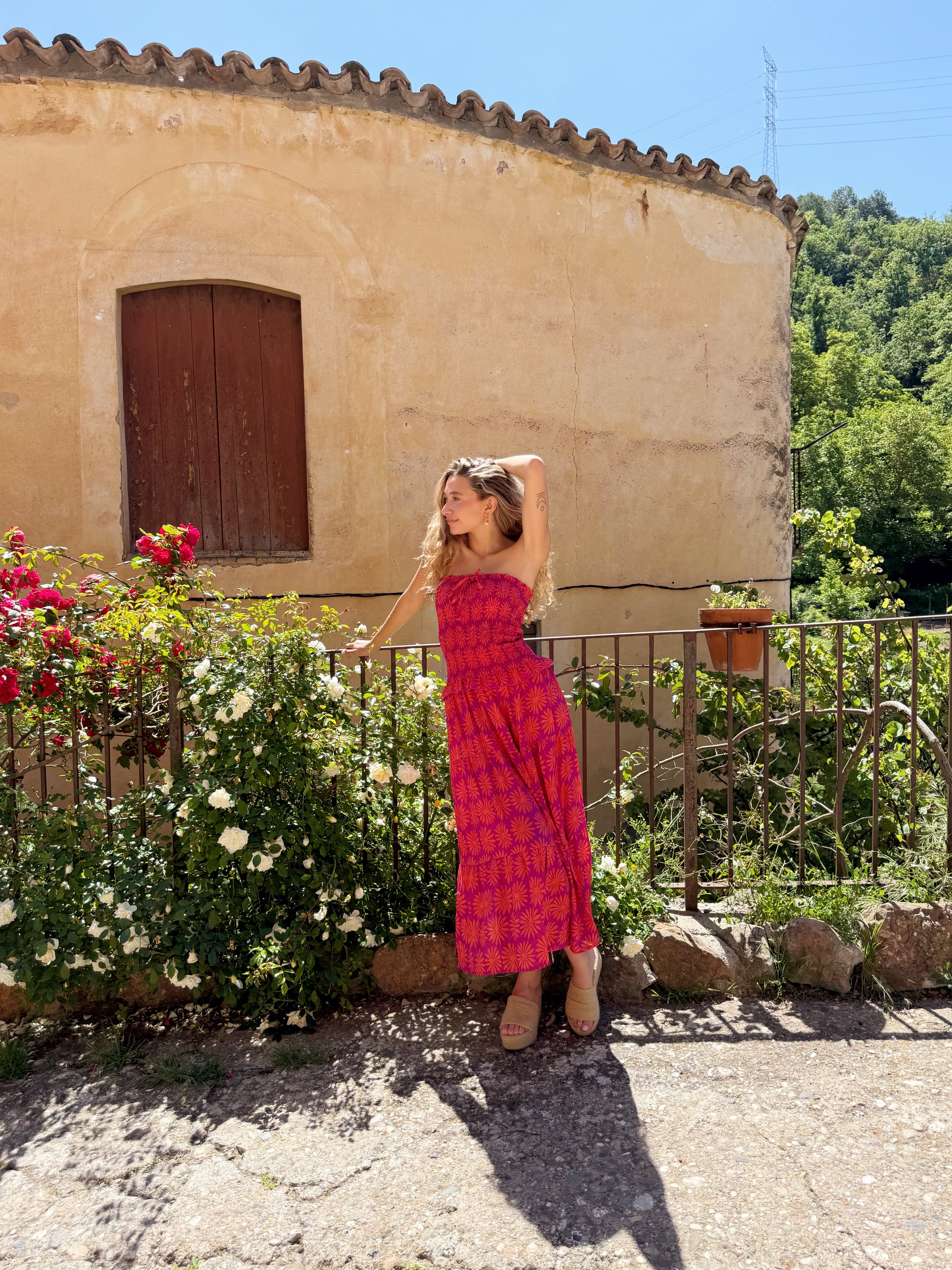 Casiopea Linen Orange Dress