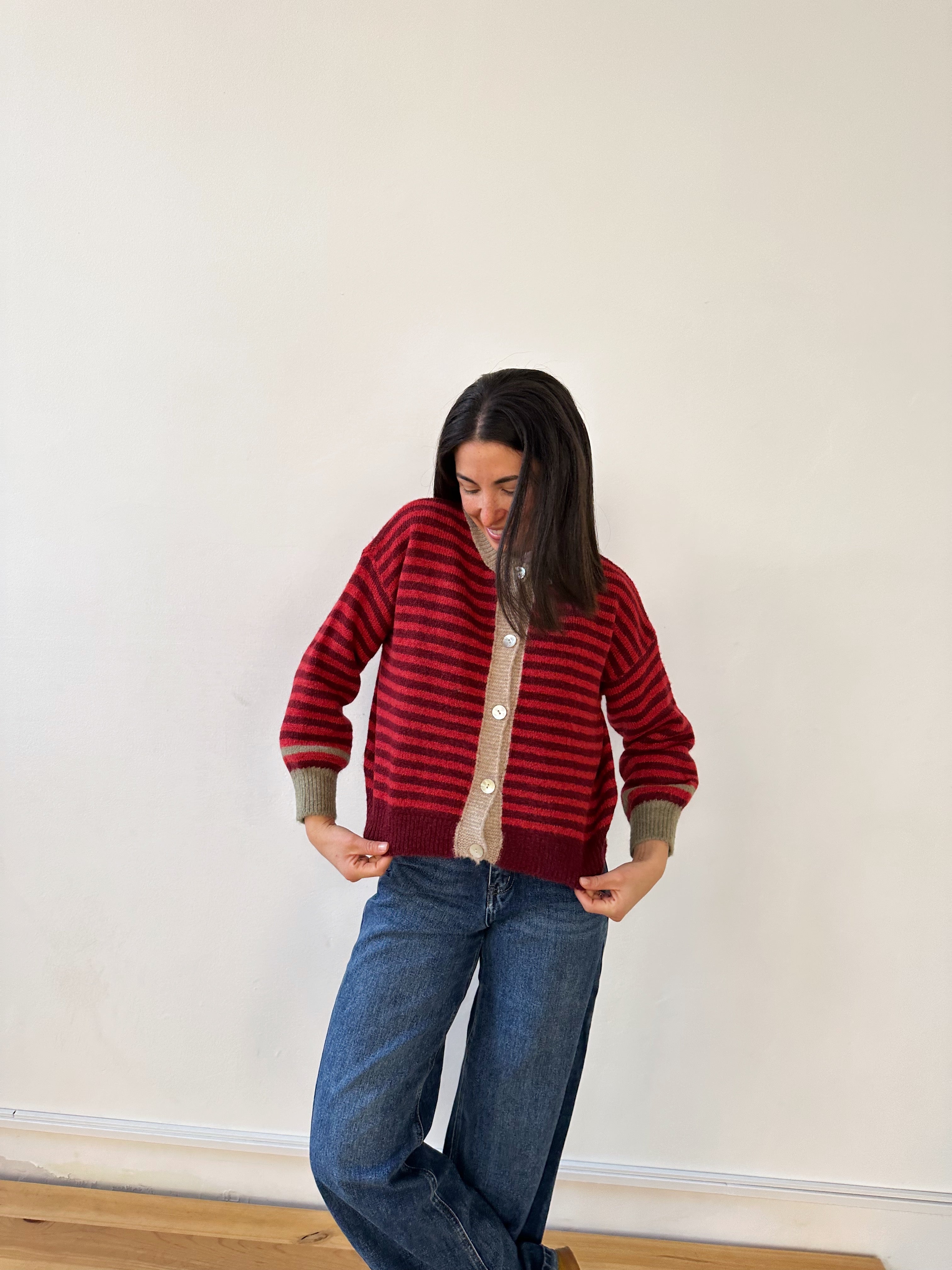 Tessa Burgundy Cardigan