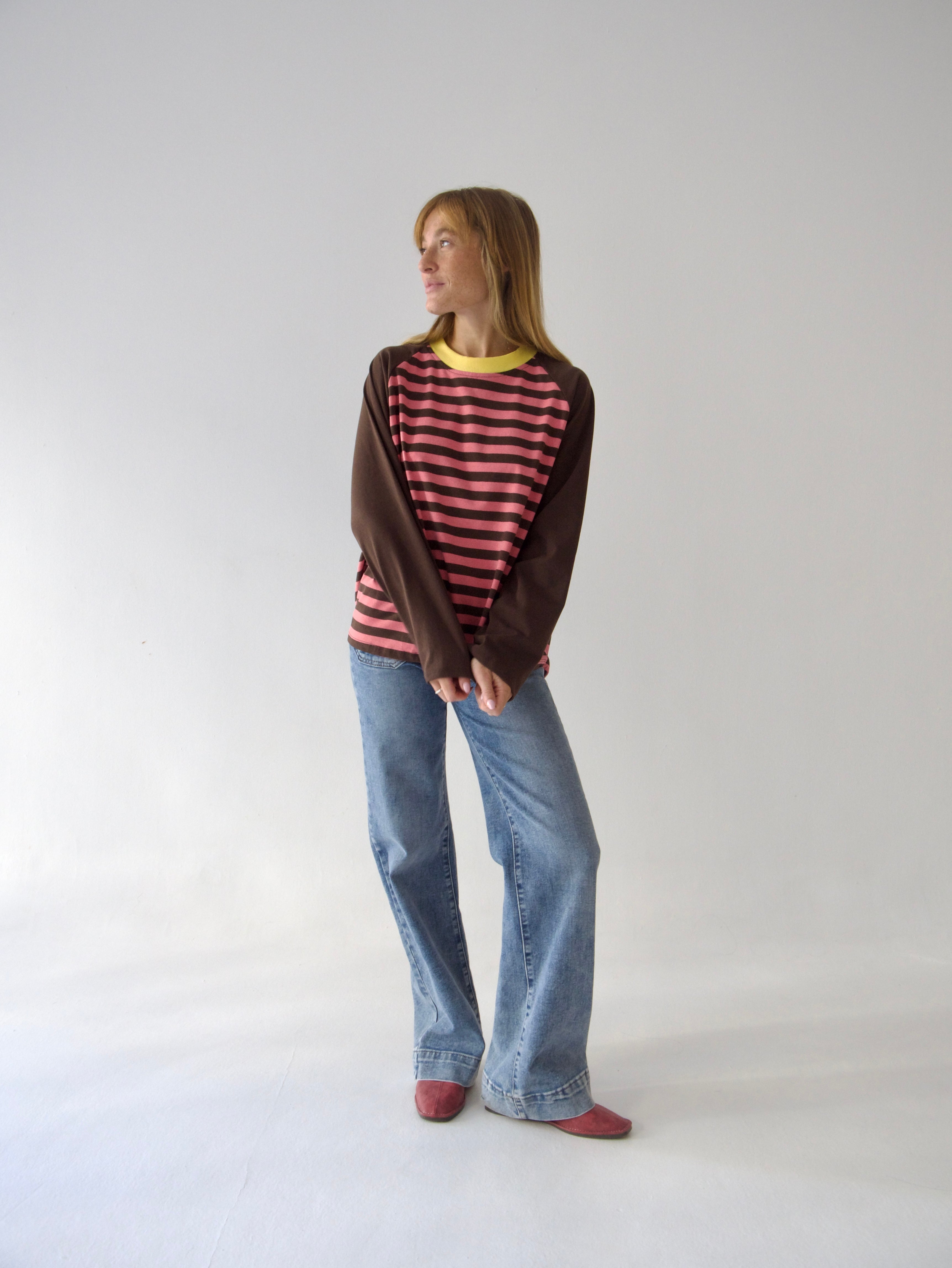 Camiseta Carla Marrón y Rosa