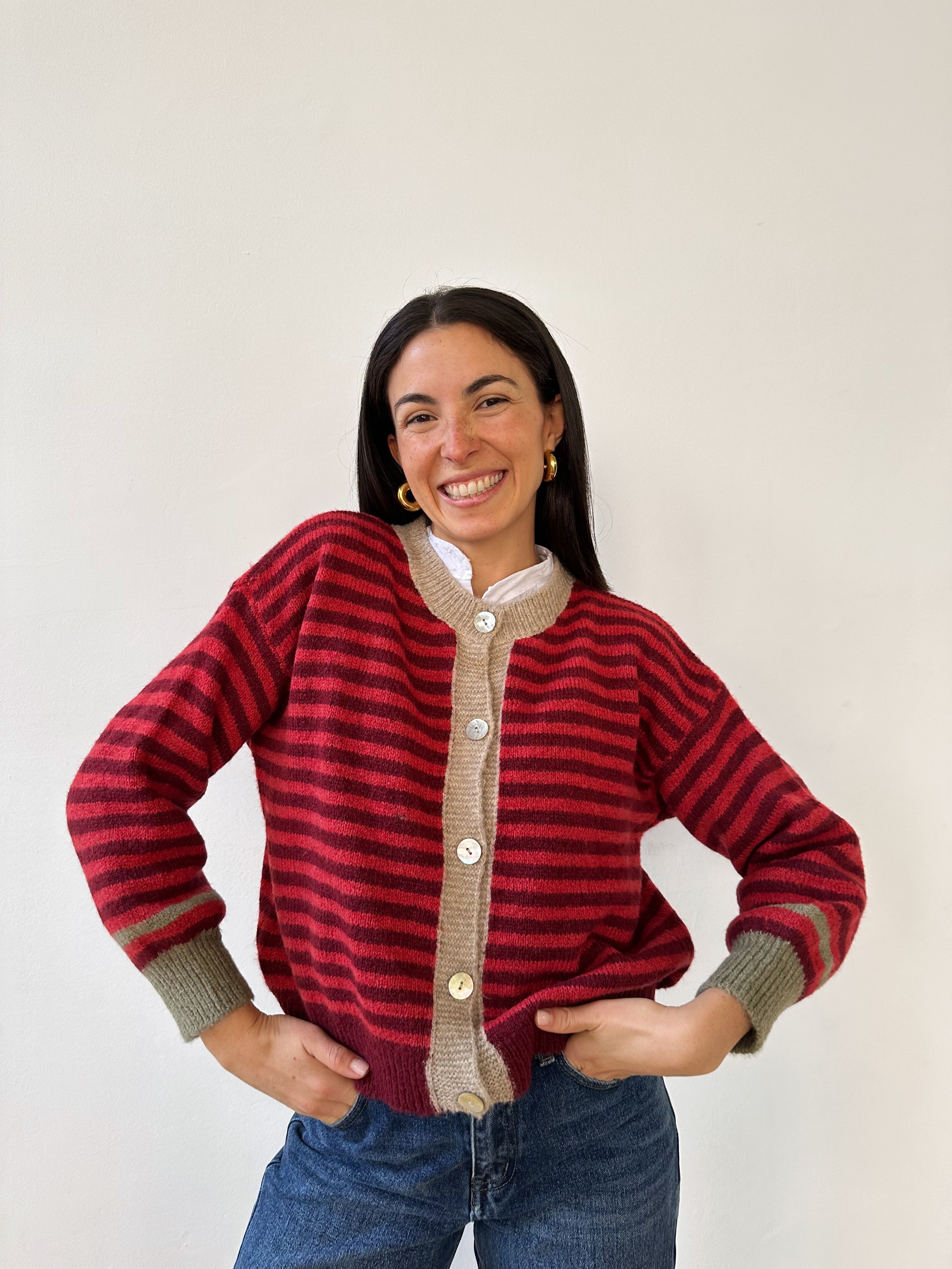 Tessa Burgundy Cardigan