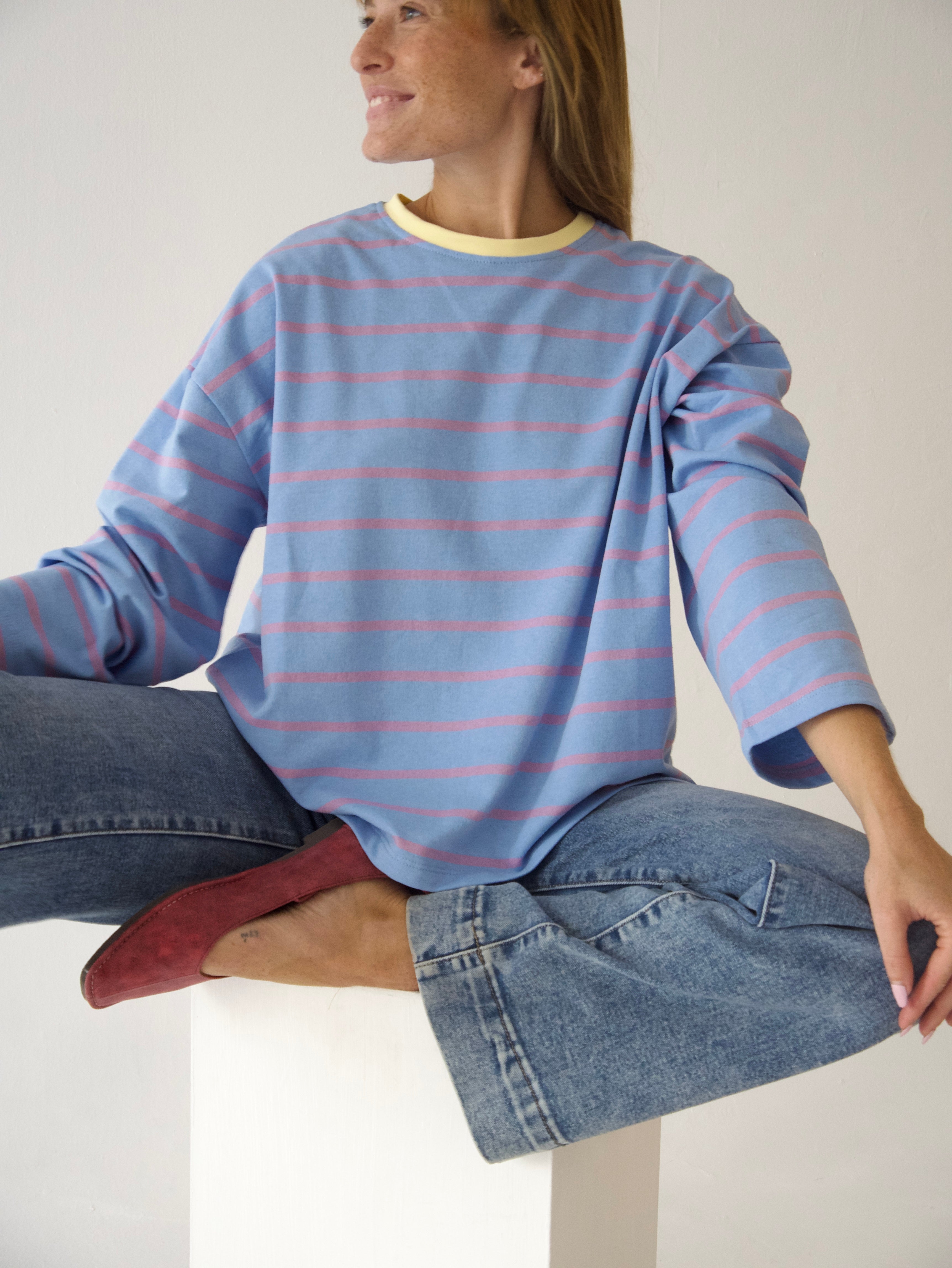 Camiseta Míriam Lavanda y Celeste