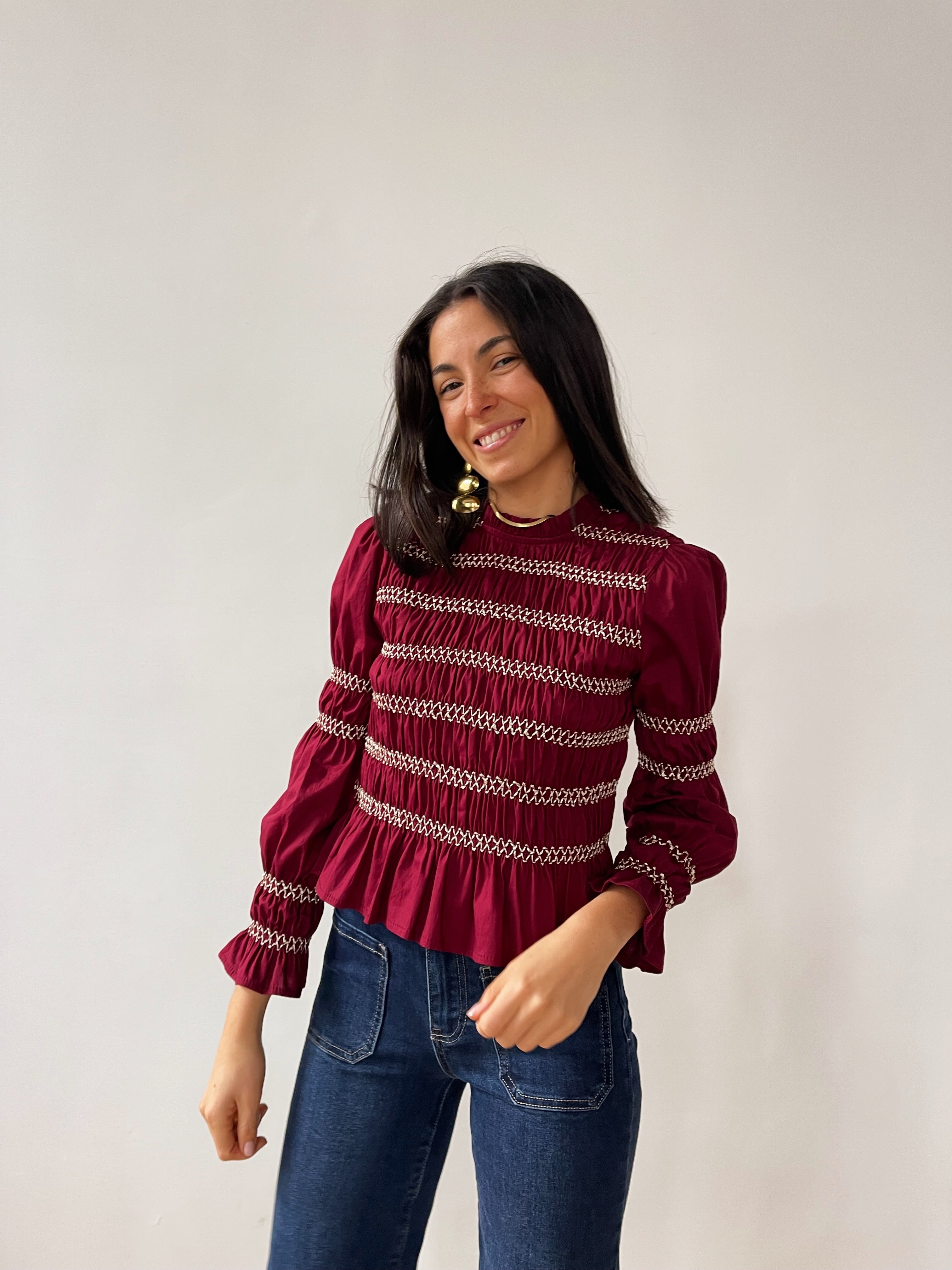 Blusa Eloise Burgundy