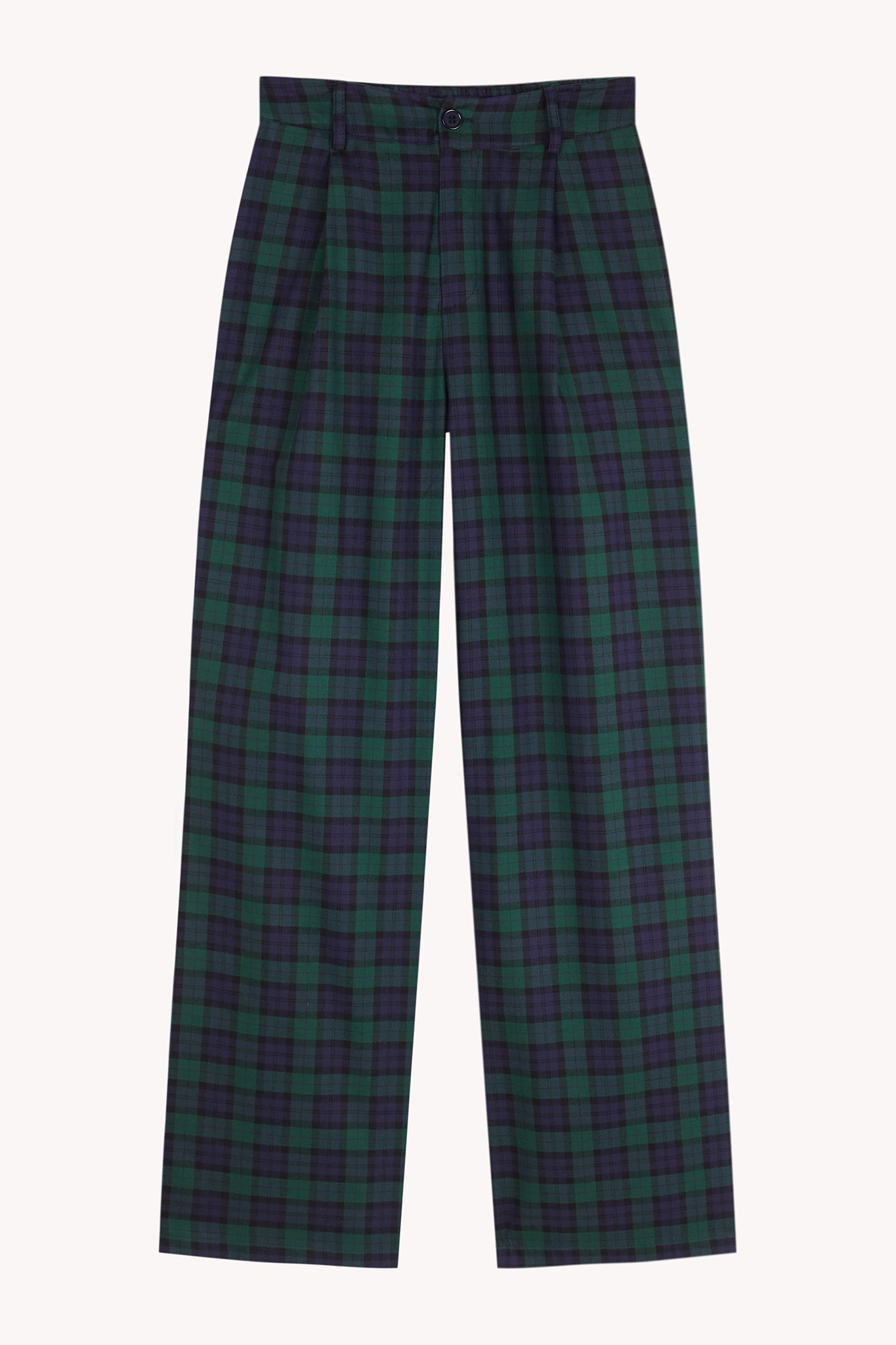 Alia Green and Navy Trousers