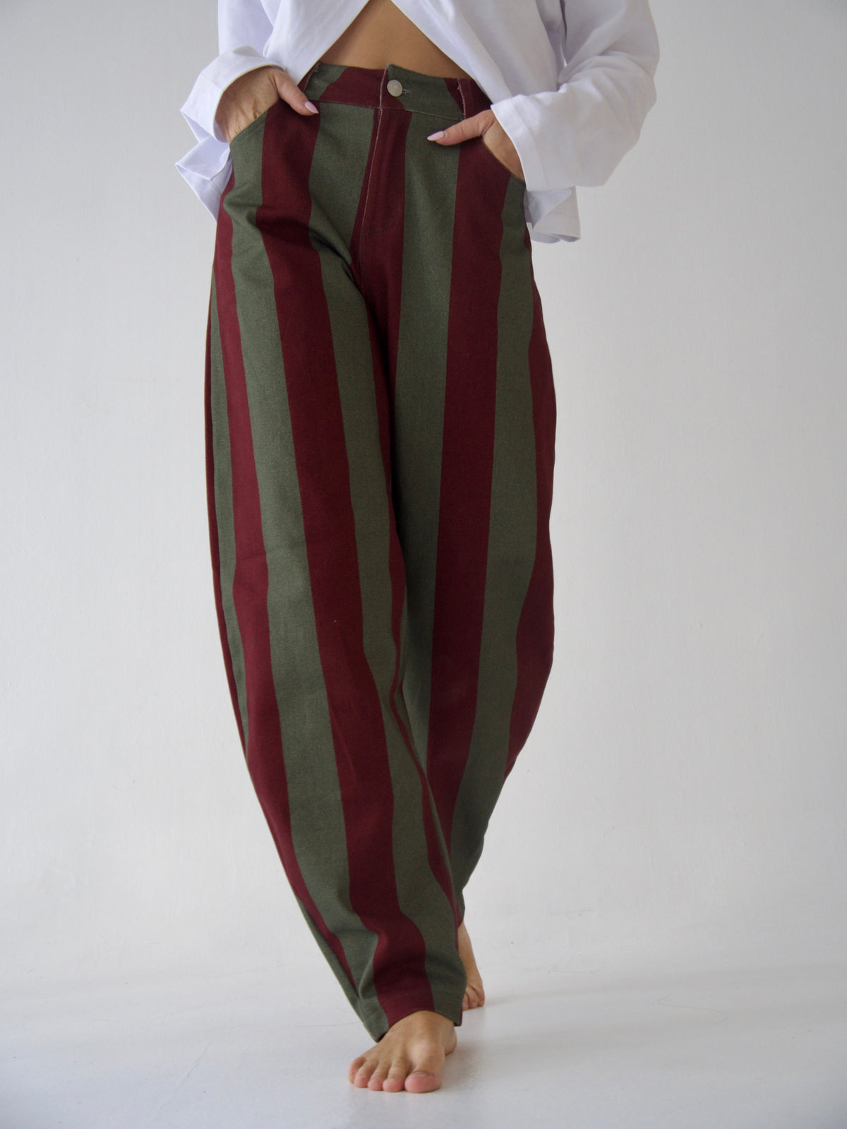 Jeans Clarissa Burgundy y Khaki