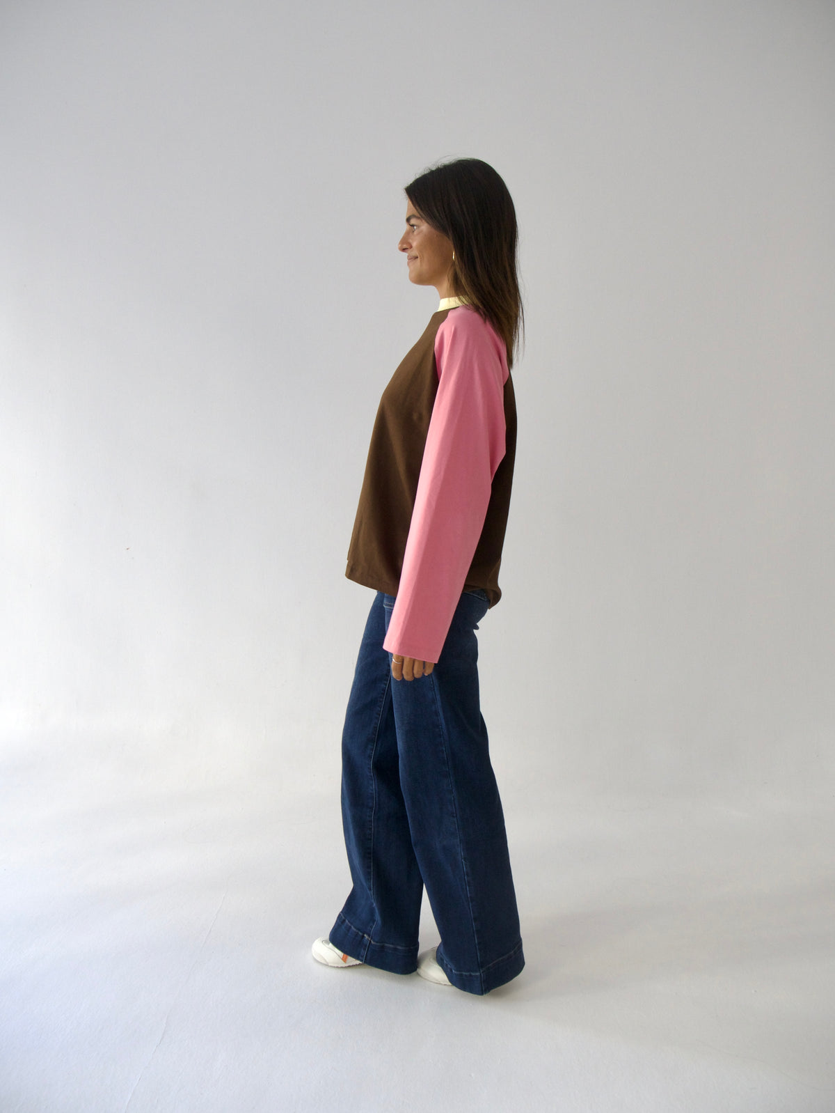 Camiseta Carlota Marron y Rosa
