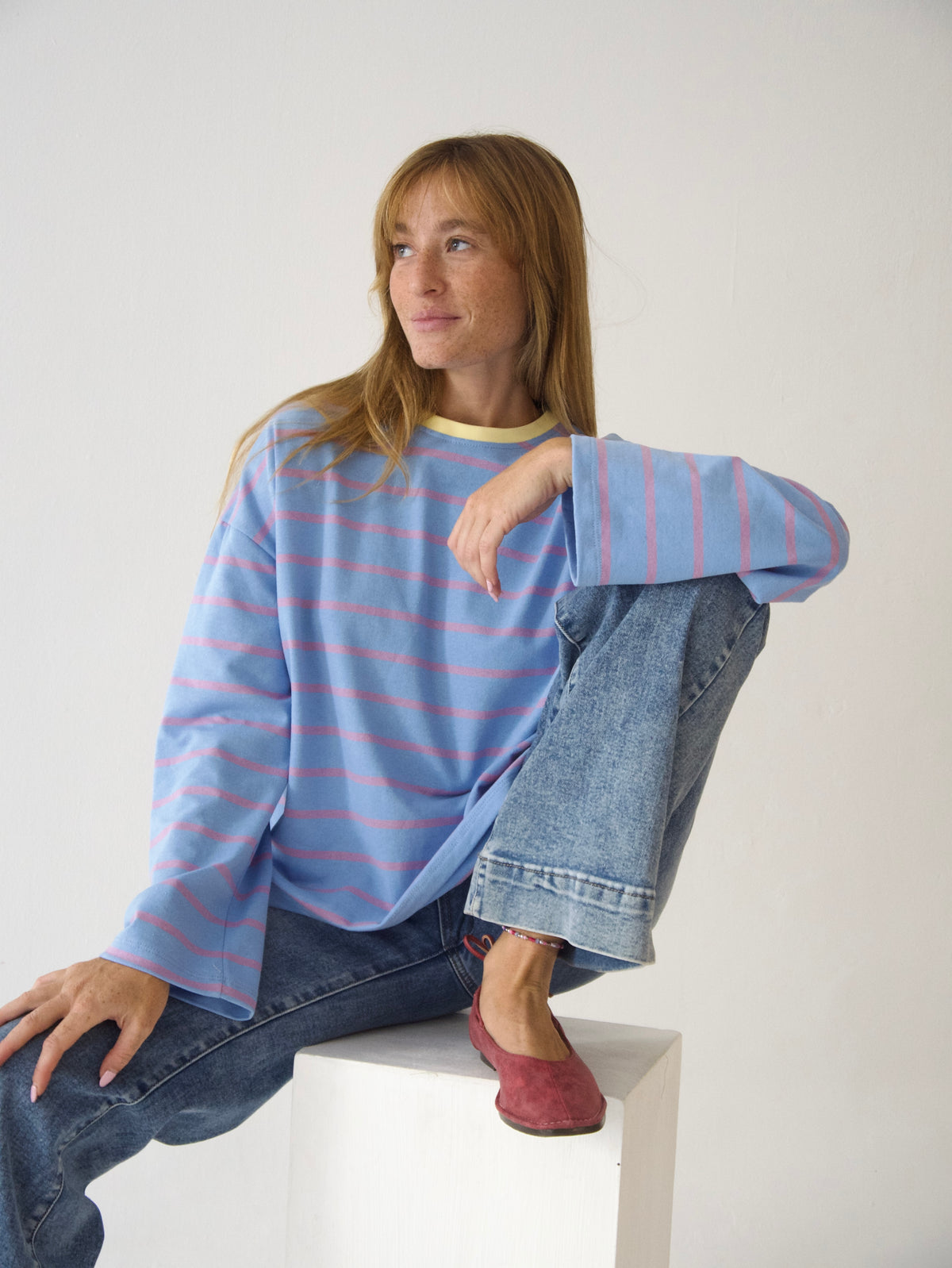 Camiseta Míriam Lavanda y Celeste