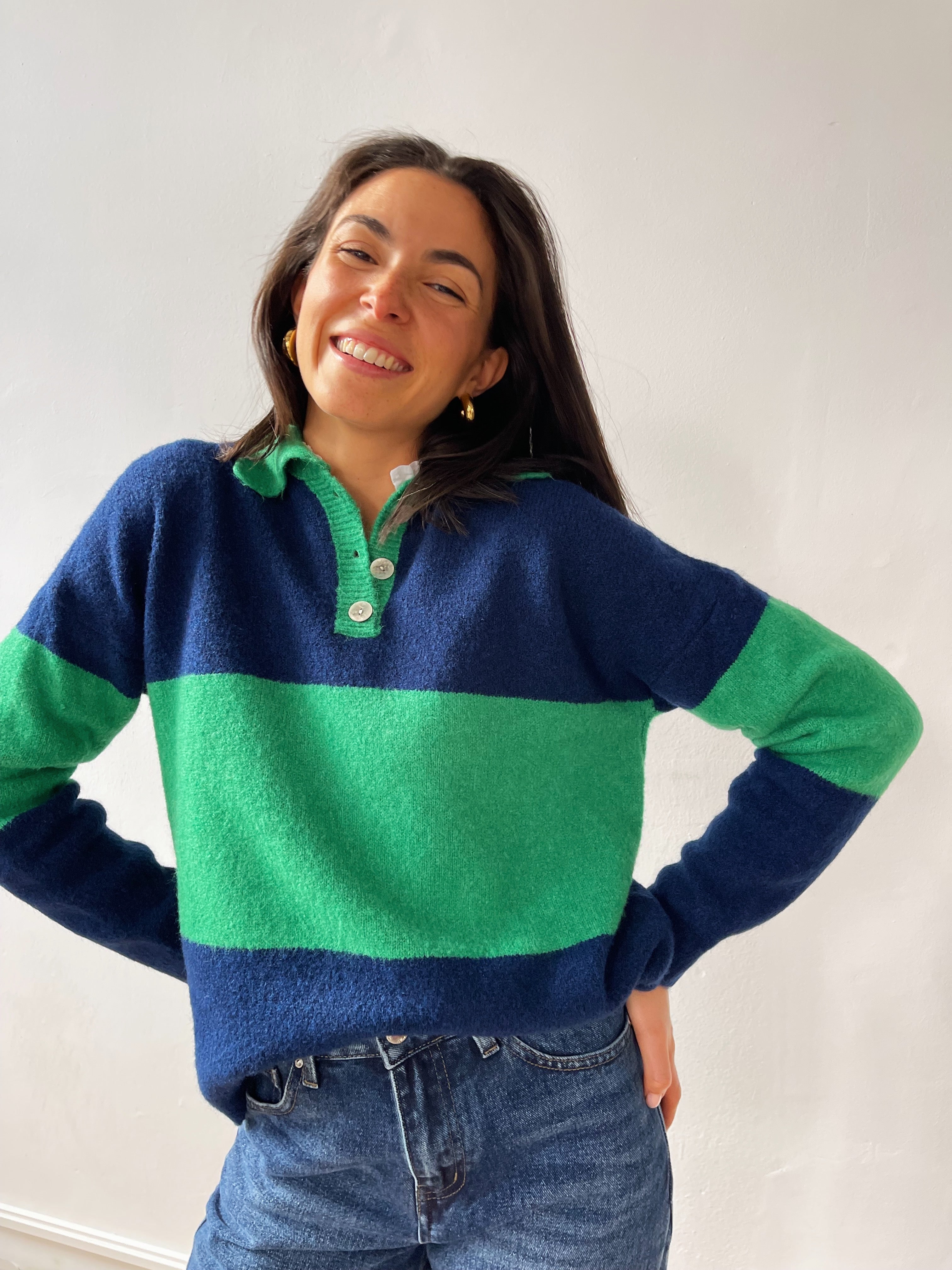Paola Green and Blue Jersey