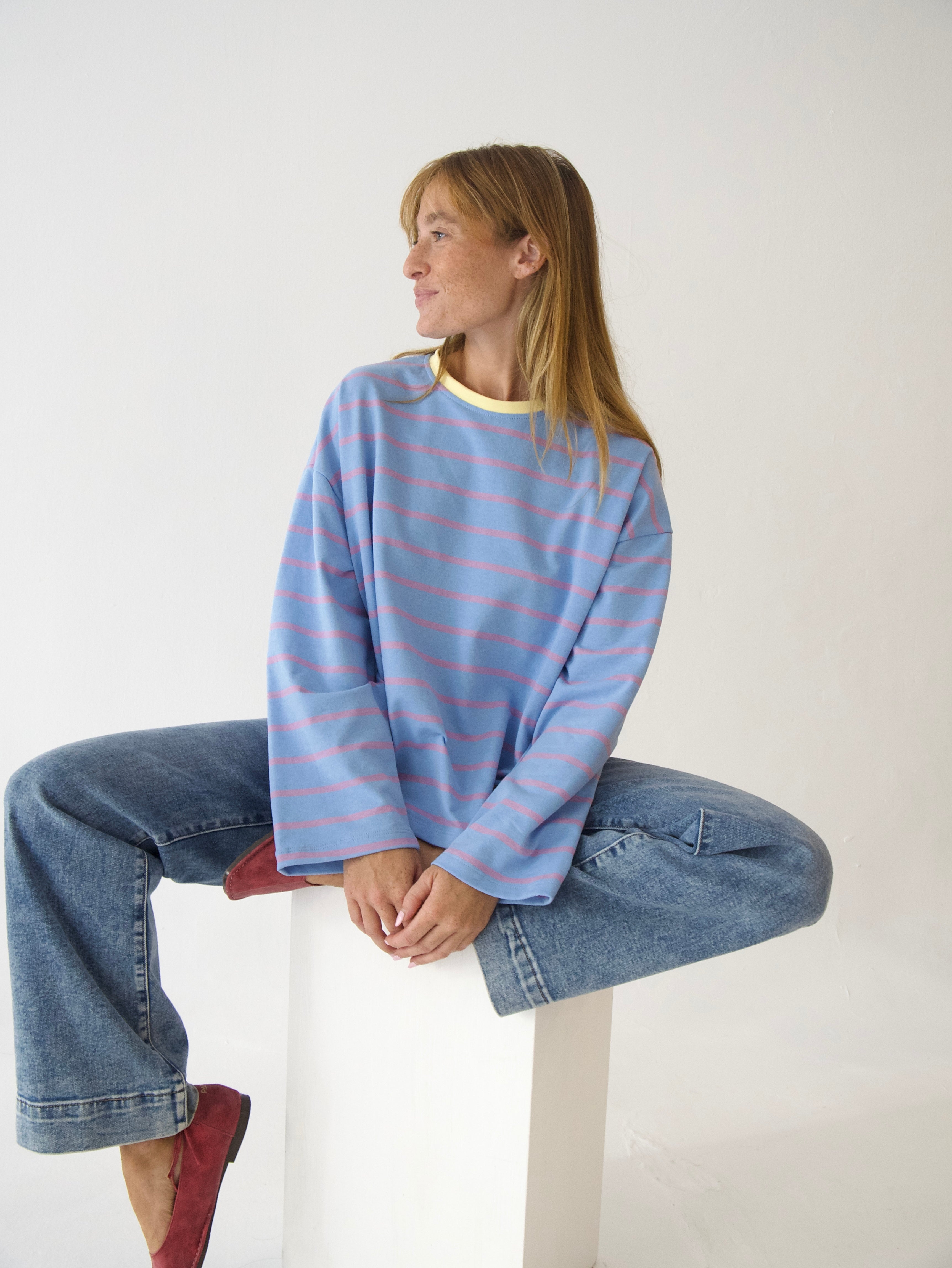 Camiseta Míriam Lavanda y Celeste