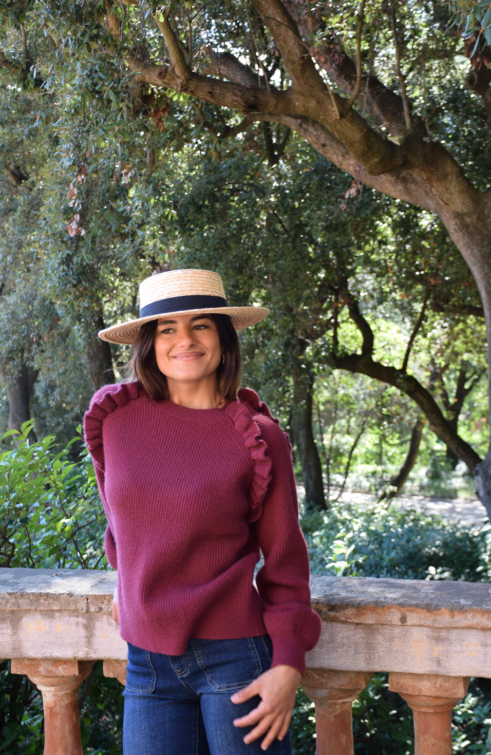 Nora Burgundy Sweater