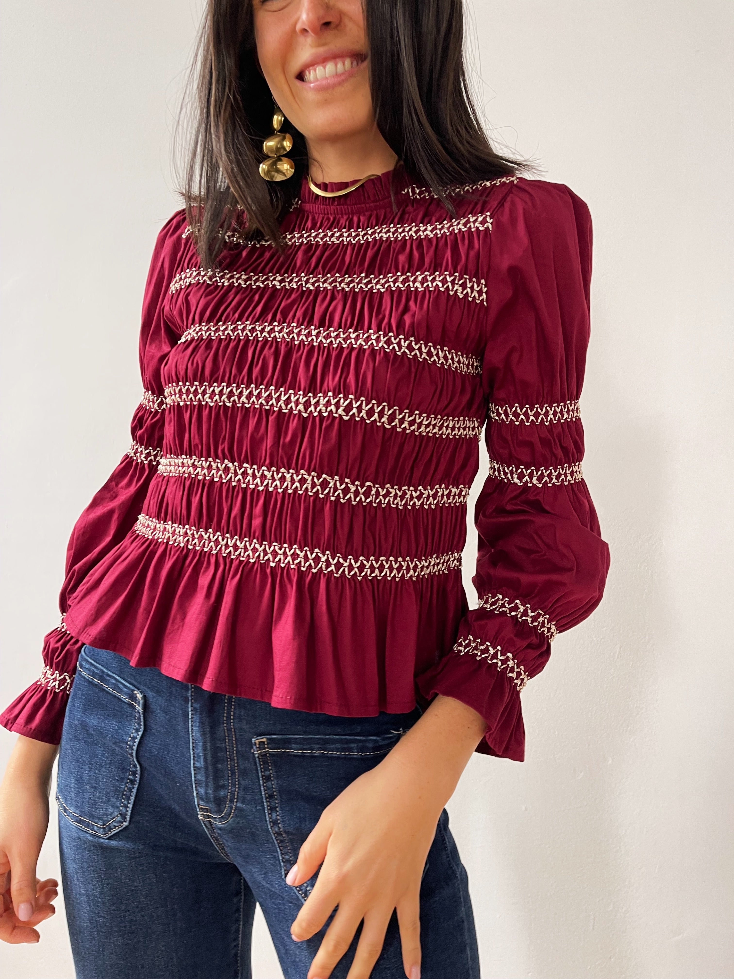 Blusa Eloise Burgundy