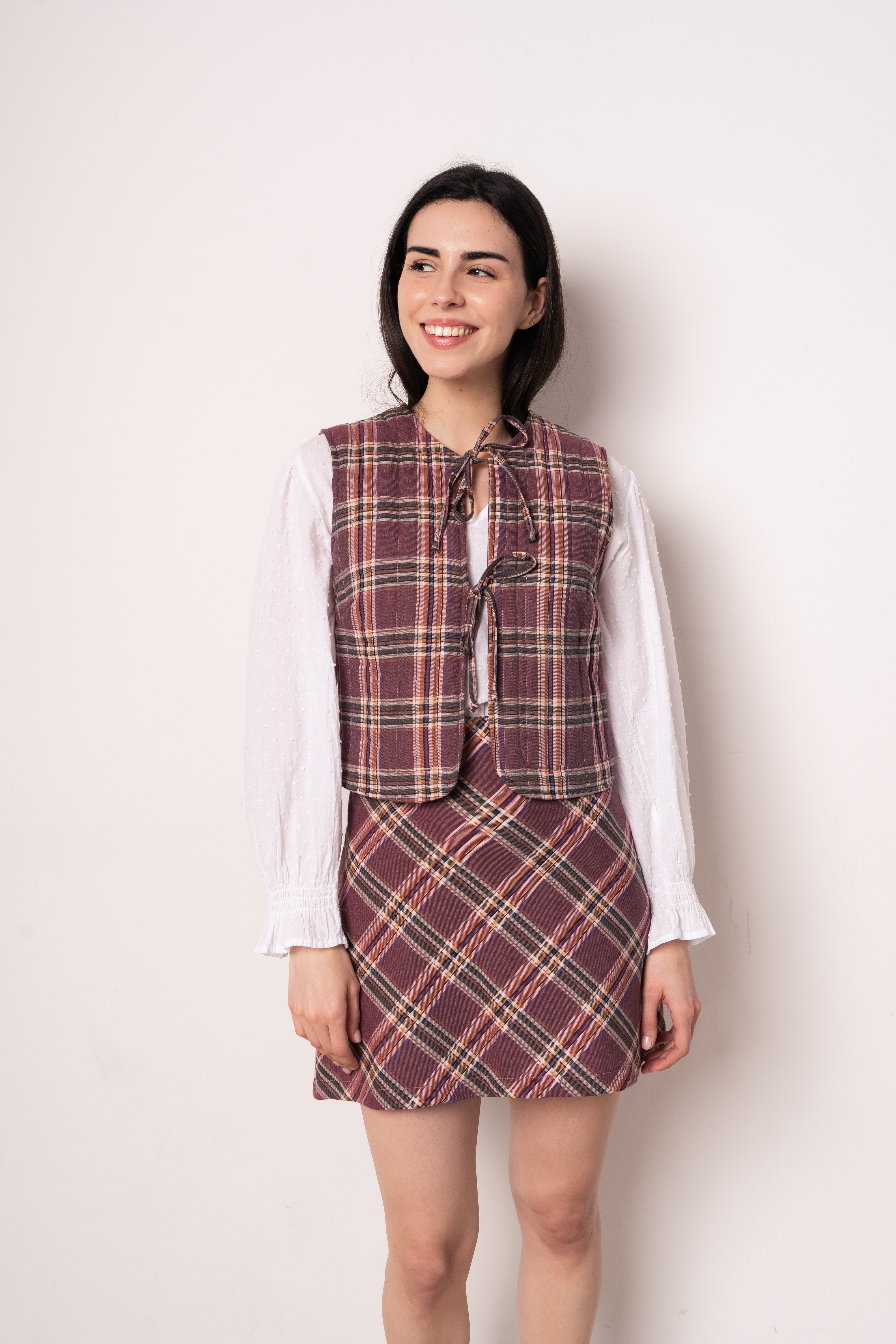 Falda Paty Burgundy