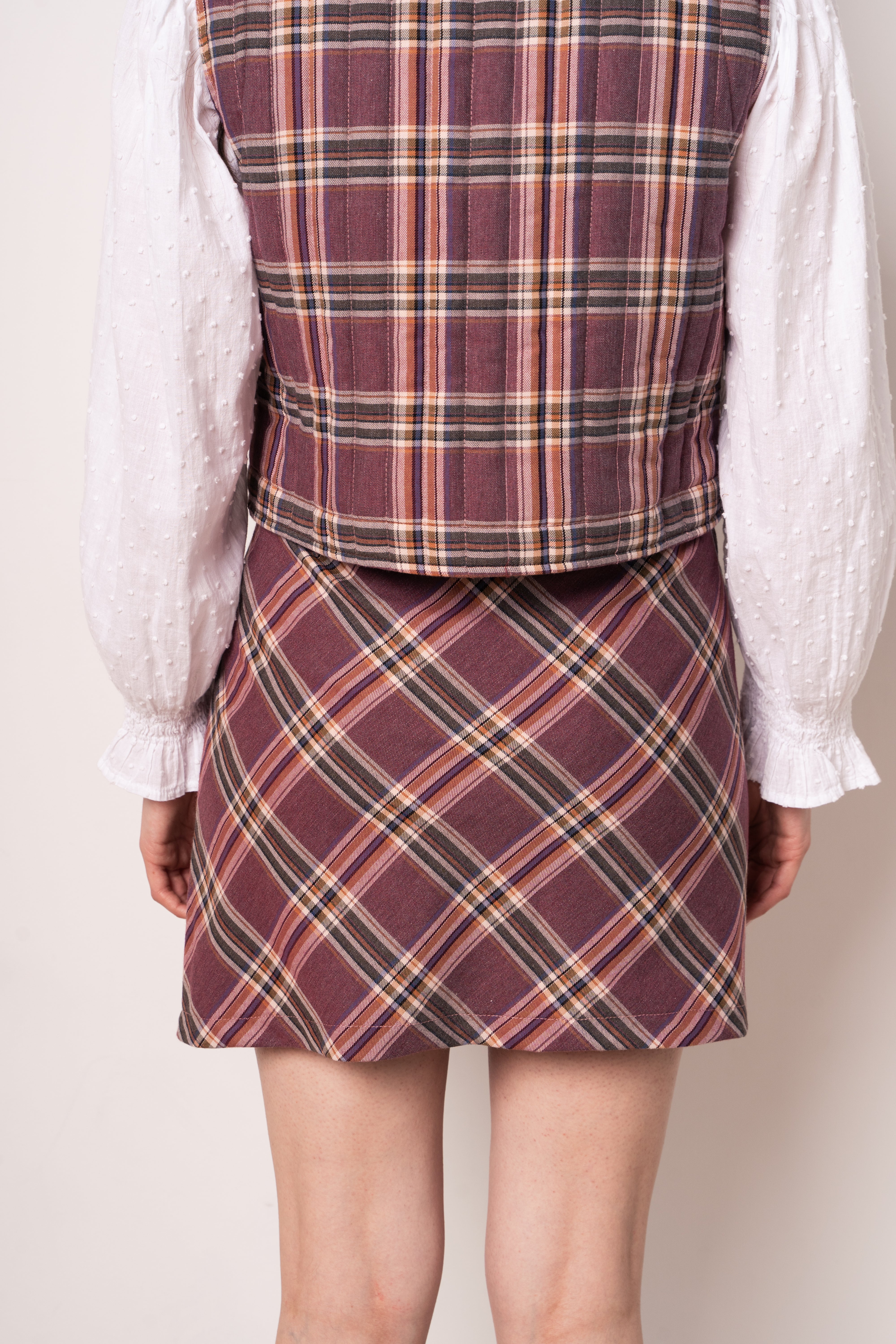 Falda Paty Burgundy