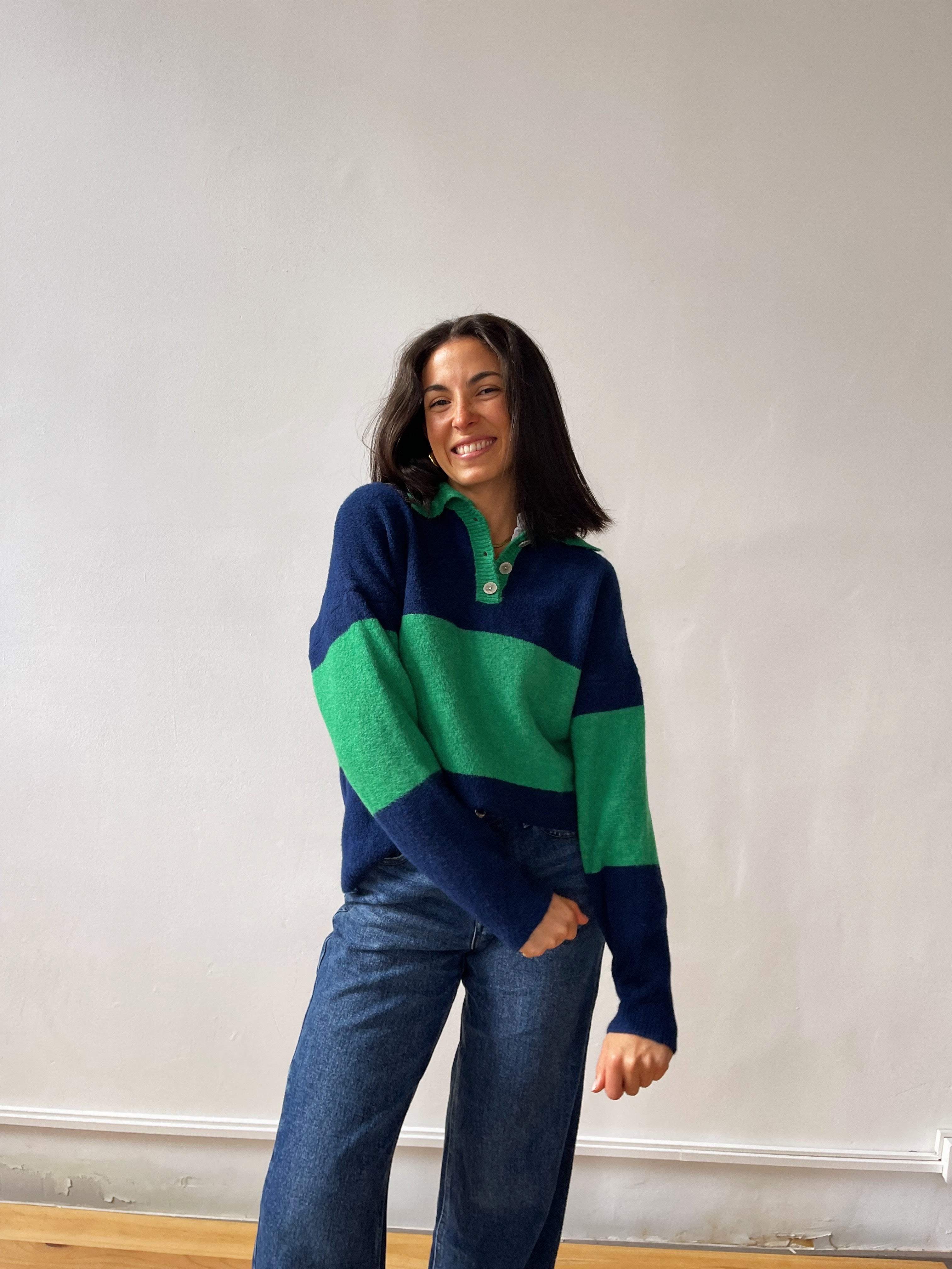 Paola Green and Blue Jersey