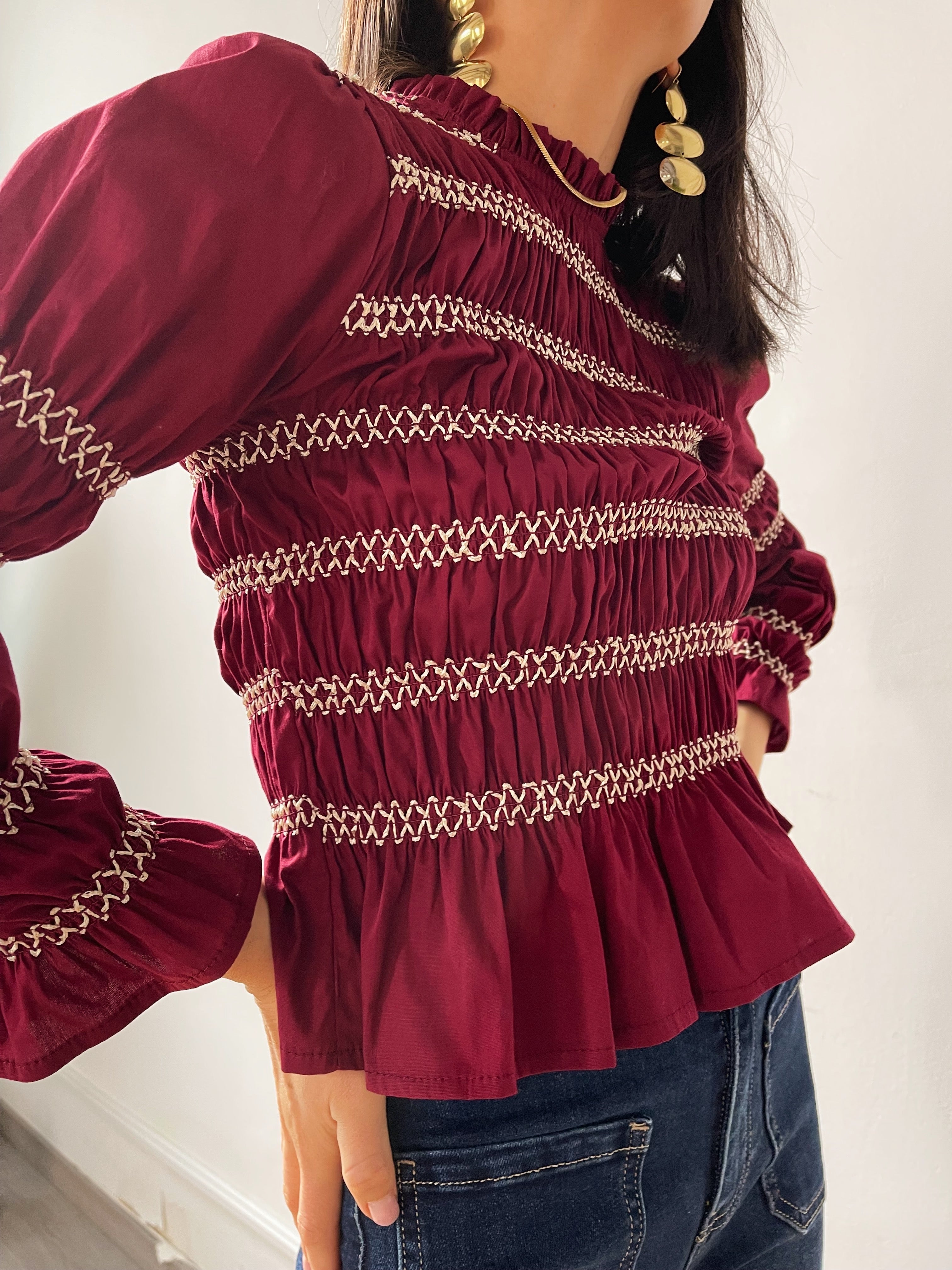 Blusa Eloise Burgundy