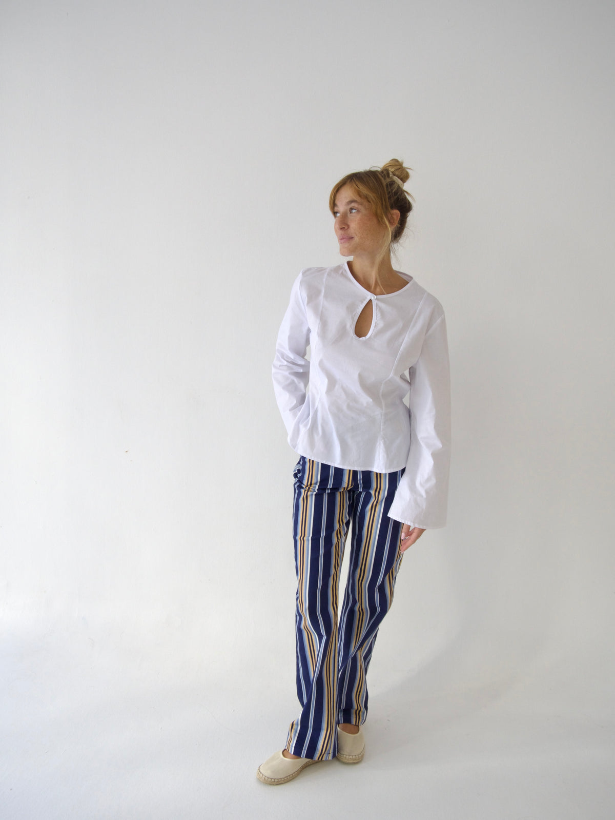 Jeans Inés Rayas Azul
