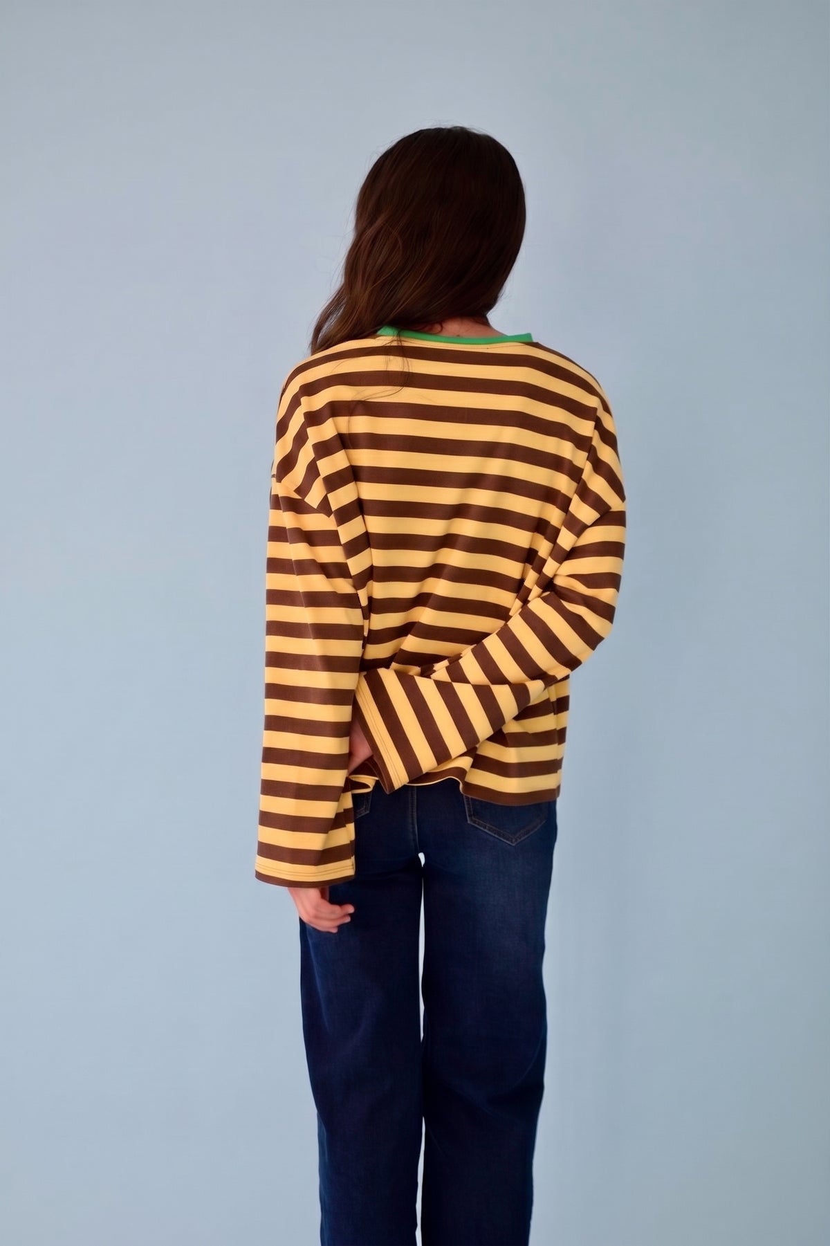 Camiseta Núria Amarillo y Marrón