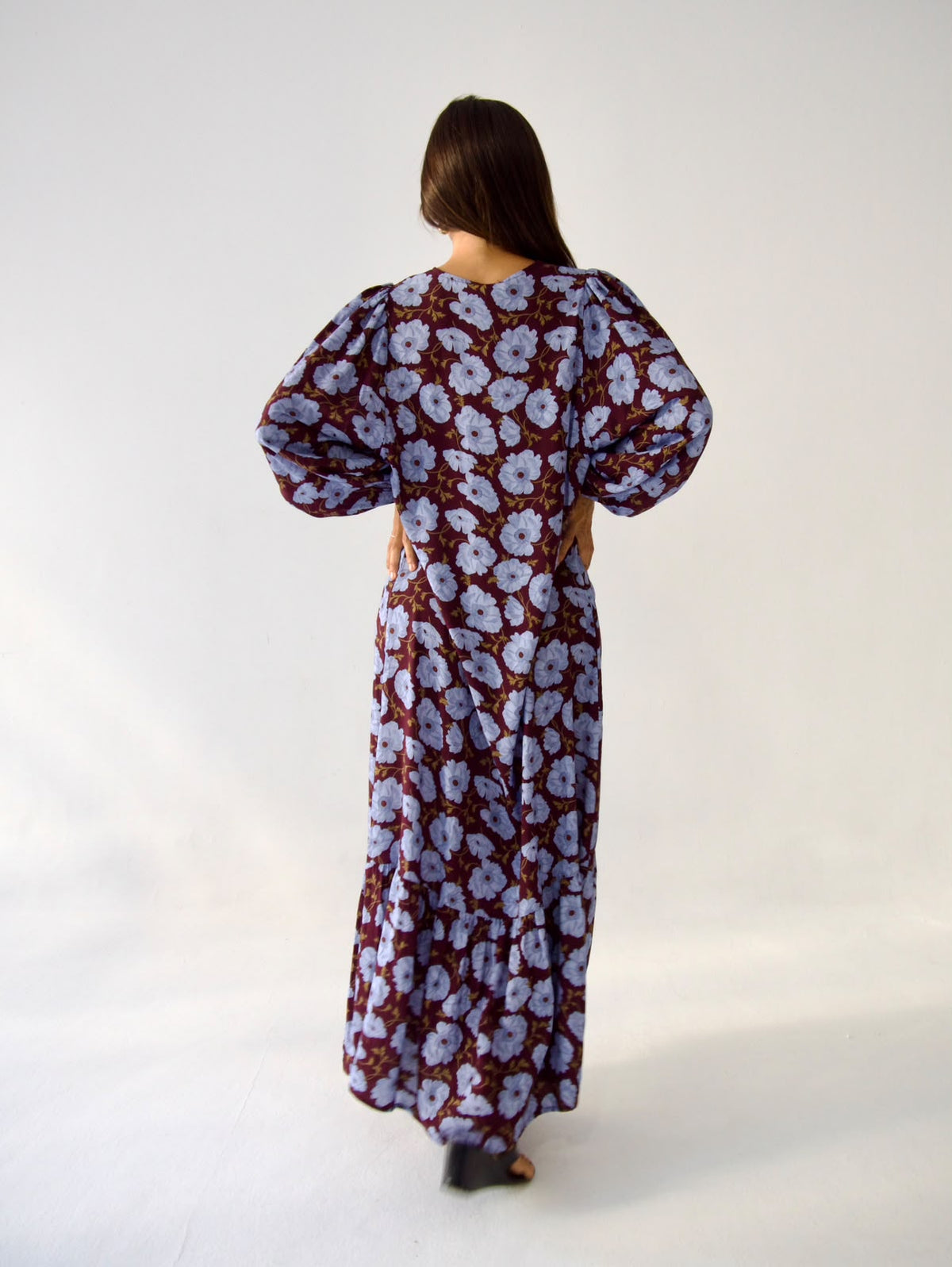 Vestido Micaela Flores Celeste