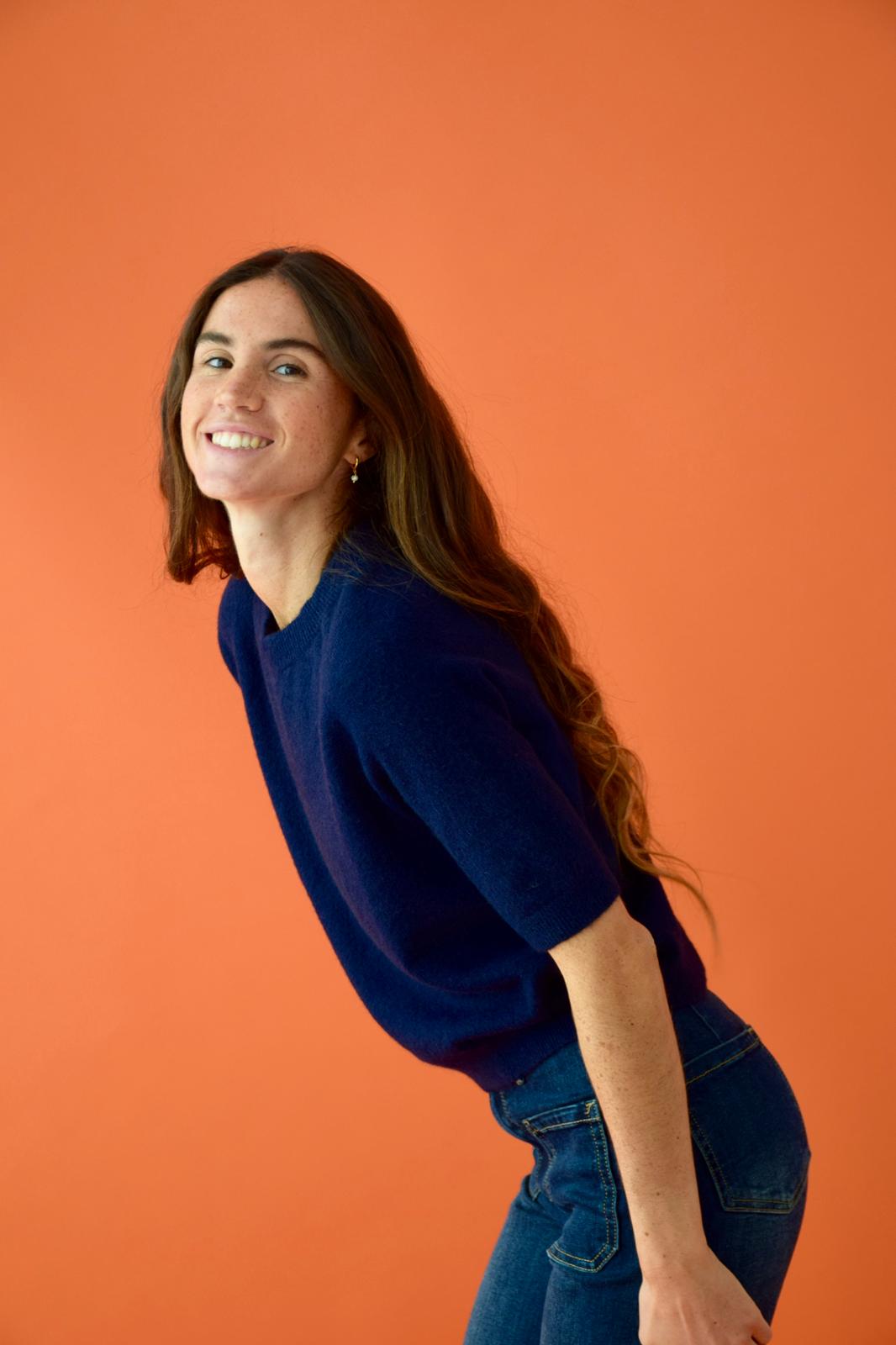 Camiseta Punto Azul Marino