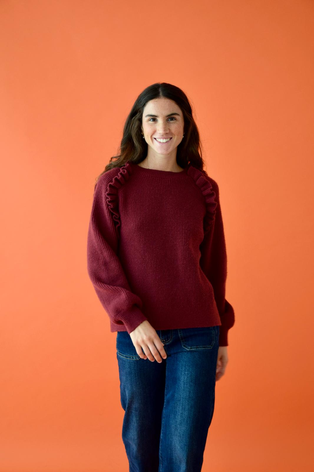 Nora Burgundy Sweater