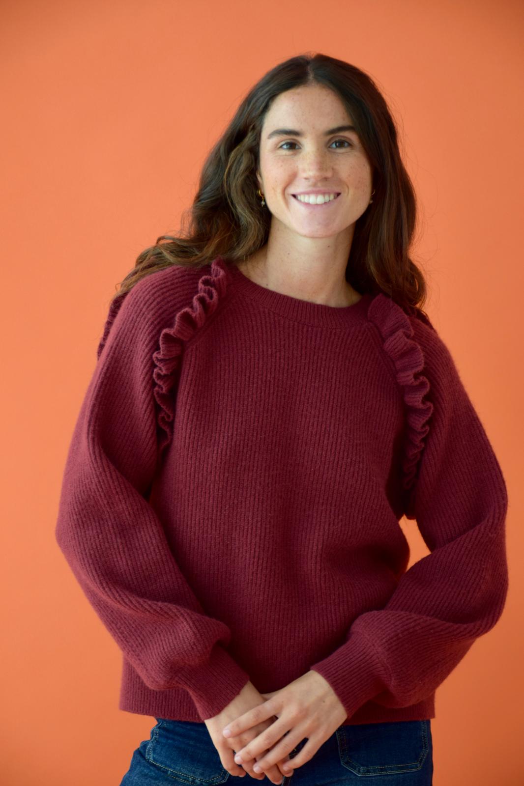 Nora Burgundy Sweater