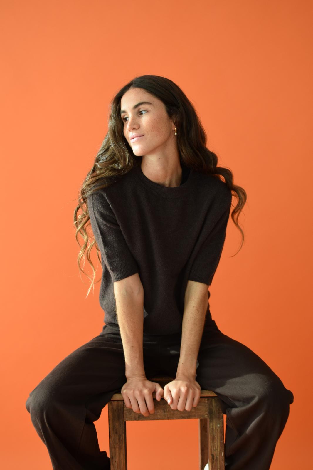 Camiseta Punto Marrón Chocolate