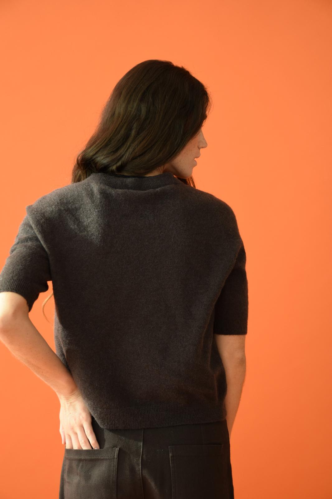 Camiseta Punto Marrón Chocolate