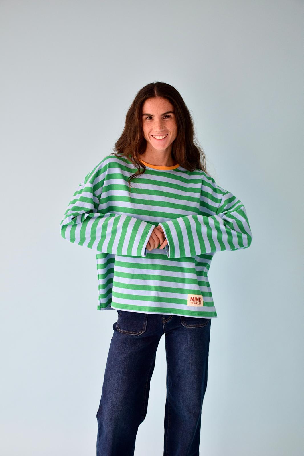 Camiseta Núria Verde y Azul