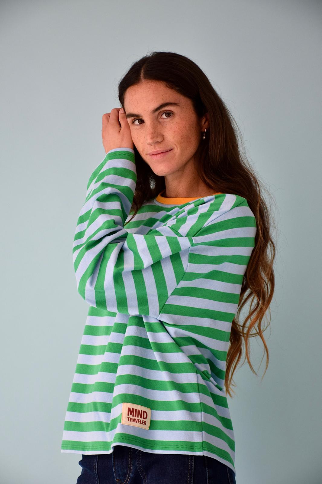Camiseta Núria Verde y Azul