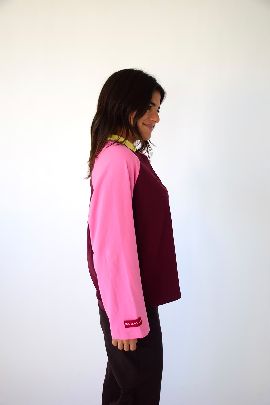 Camiseta Carlota Burgundy y Rosa