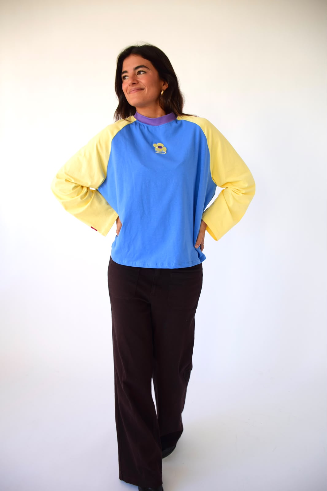 Camiseta Carlota Azul y Amarillo