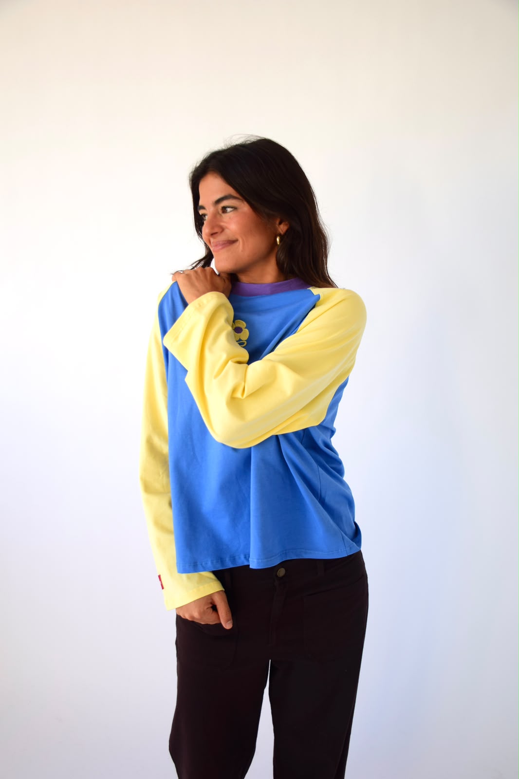 Camiseta Carlota Azul y Amarillo
