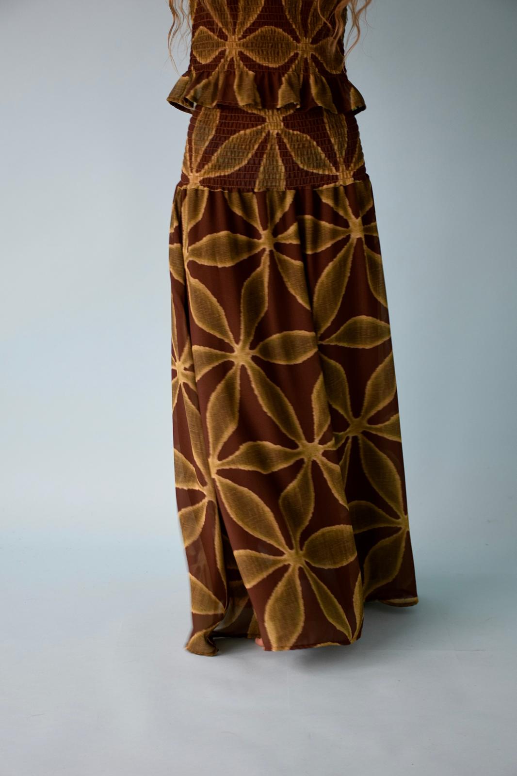 Mica Clover Skirt Green and Brown