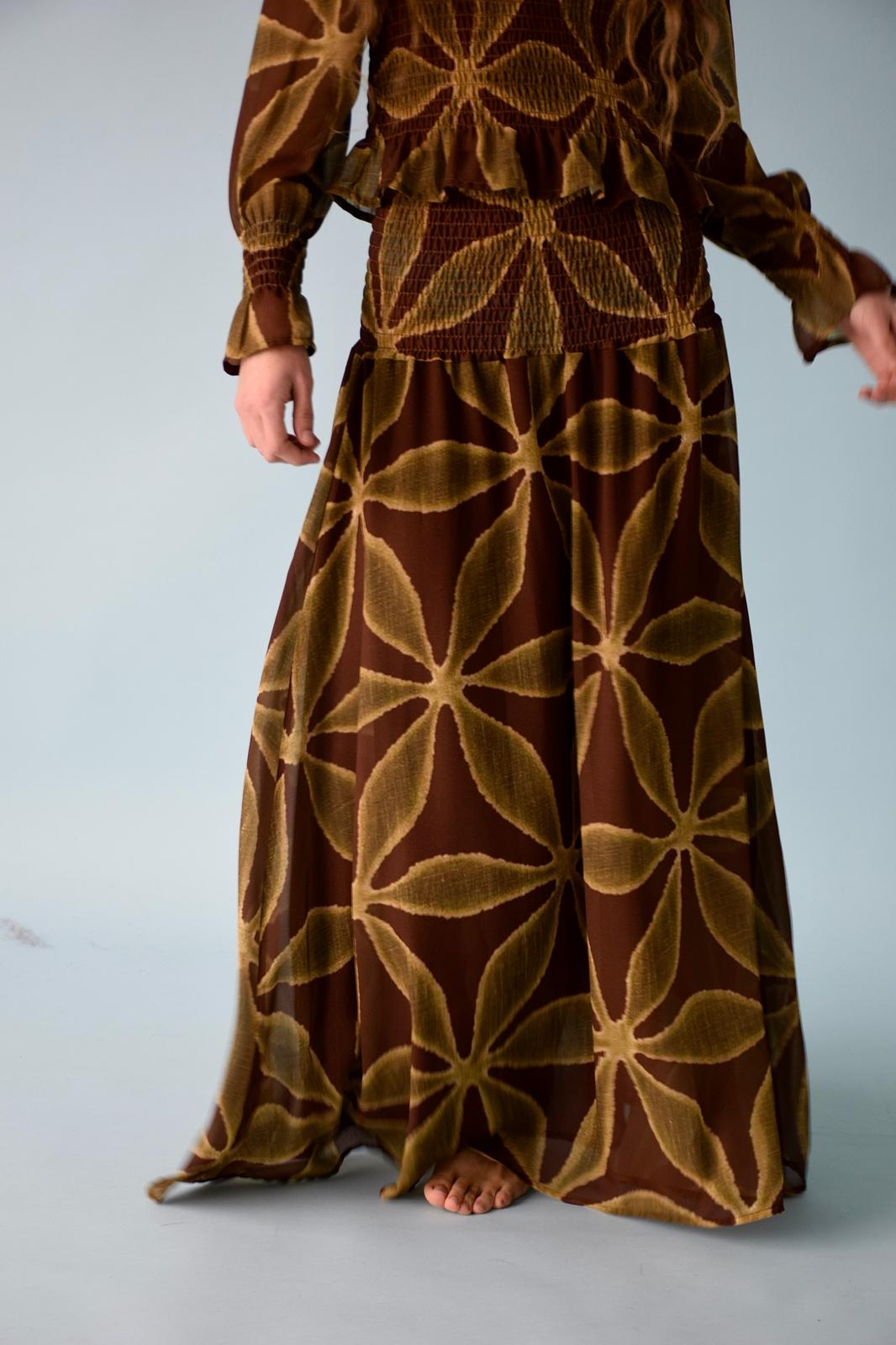 Mica Clover Skirt Green and Brown