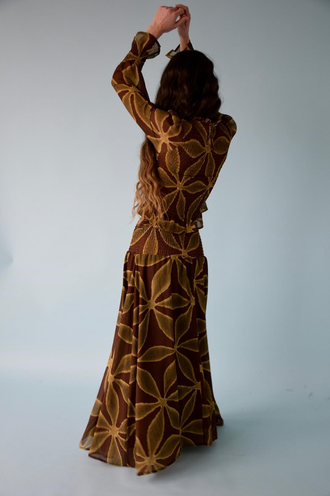 Mica Clover Skirt Green and Brown