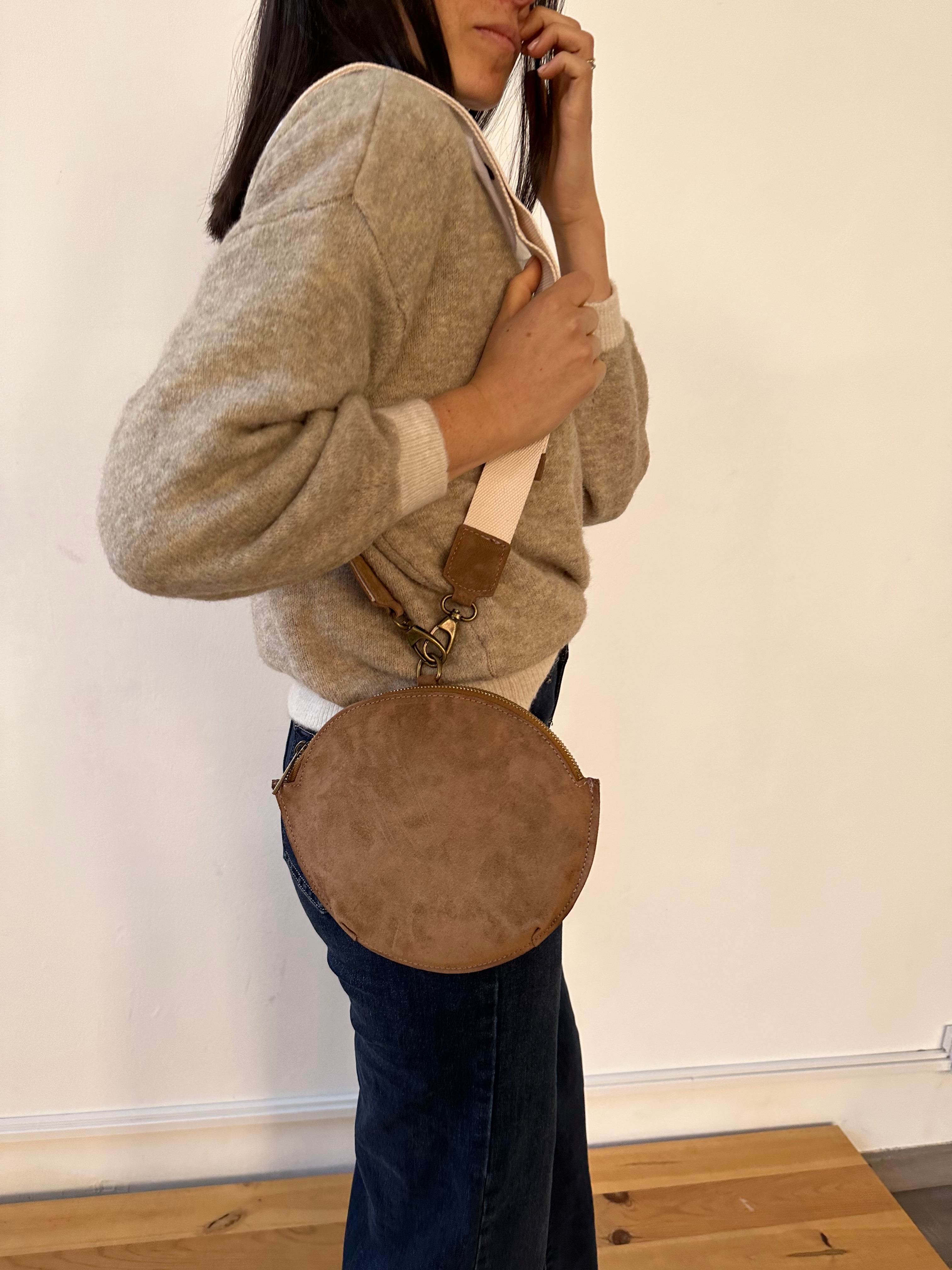 Bandolera Macarena Ante Taupe