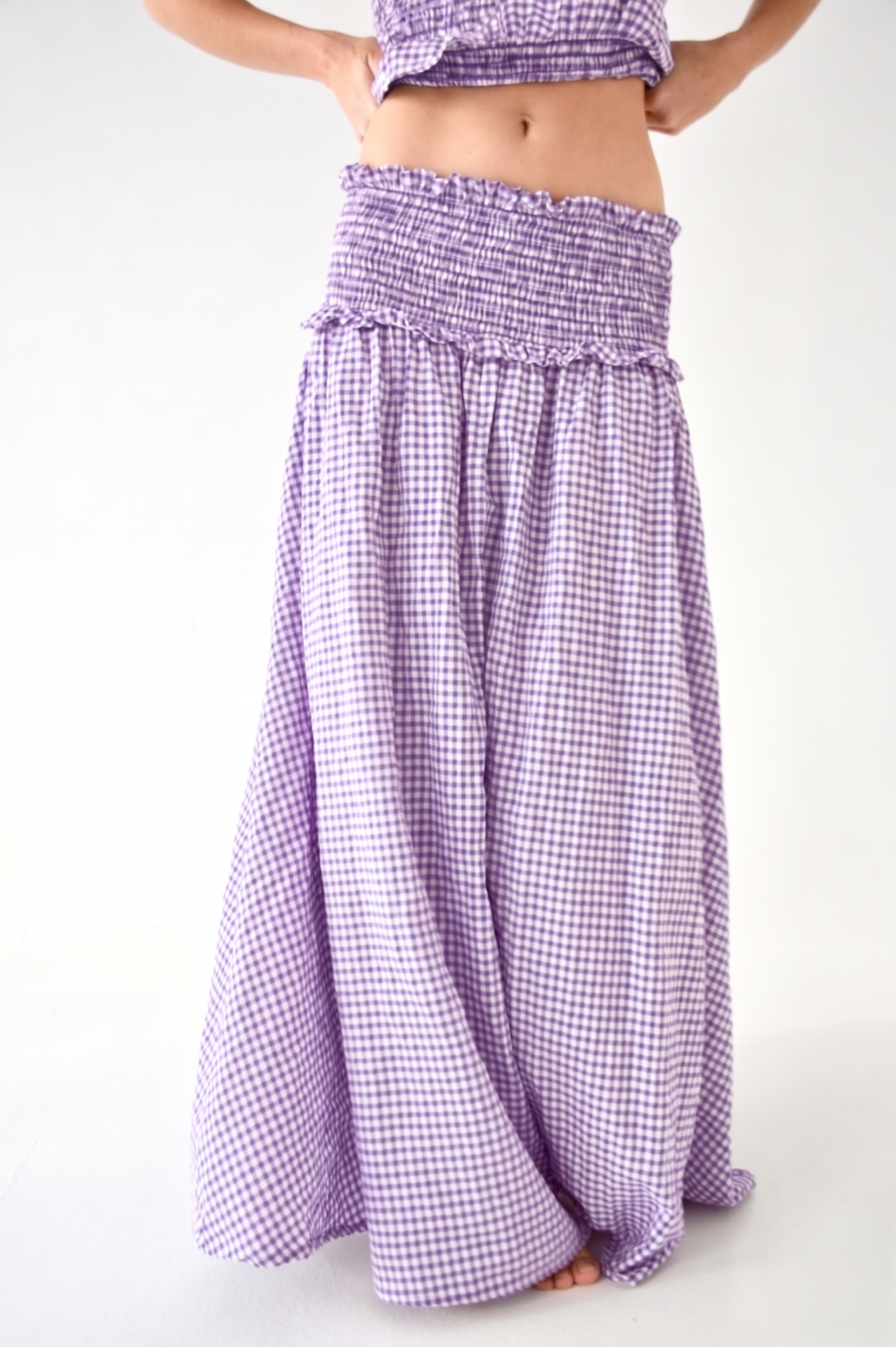 Falda Lea Vichy Lavanda