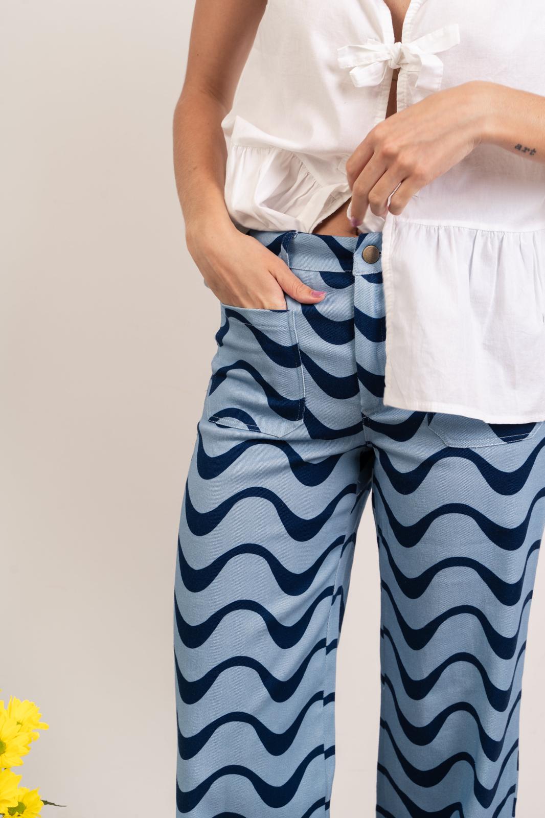 Valeria Waves Blue Jeans