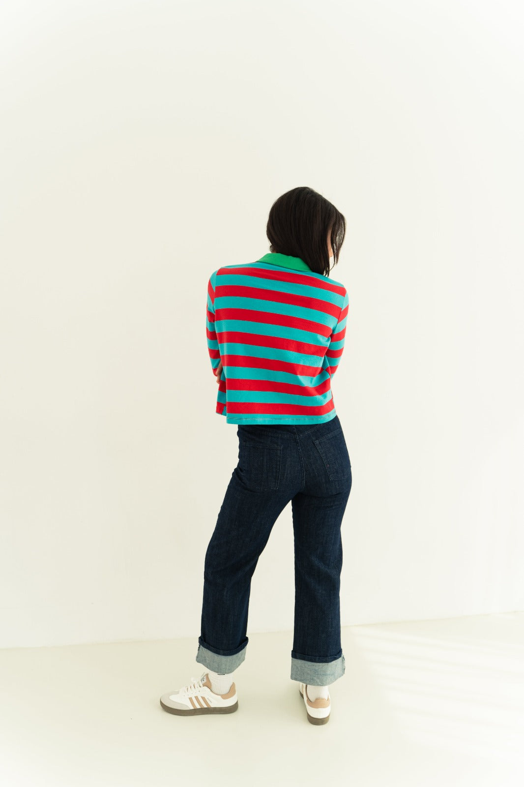 Filipa Red and Aquamarine Polo