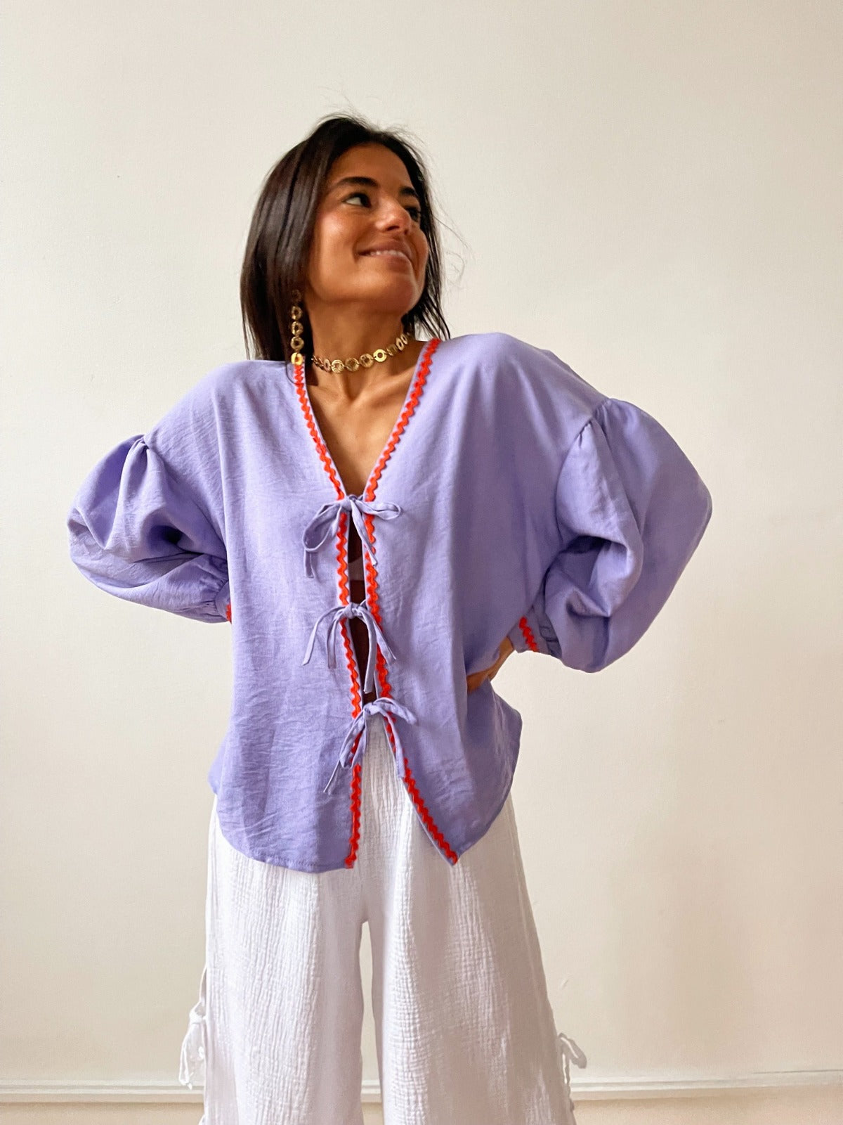 Marta Lavender Blouse