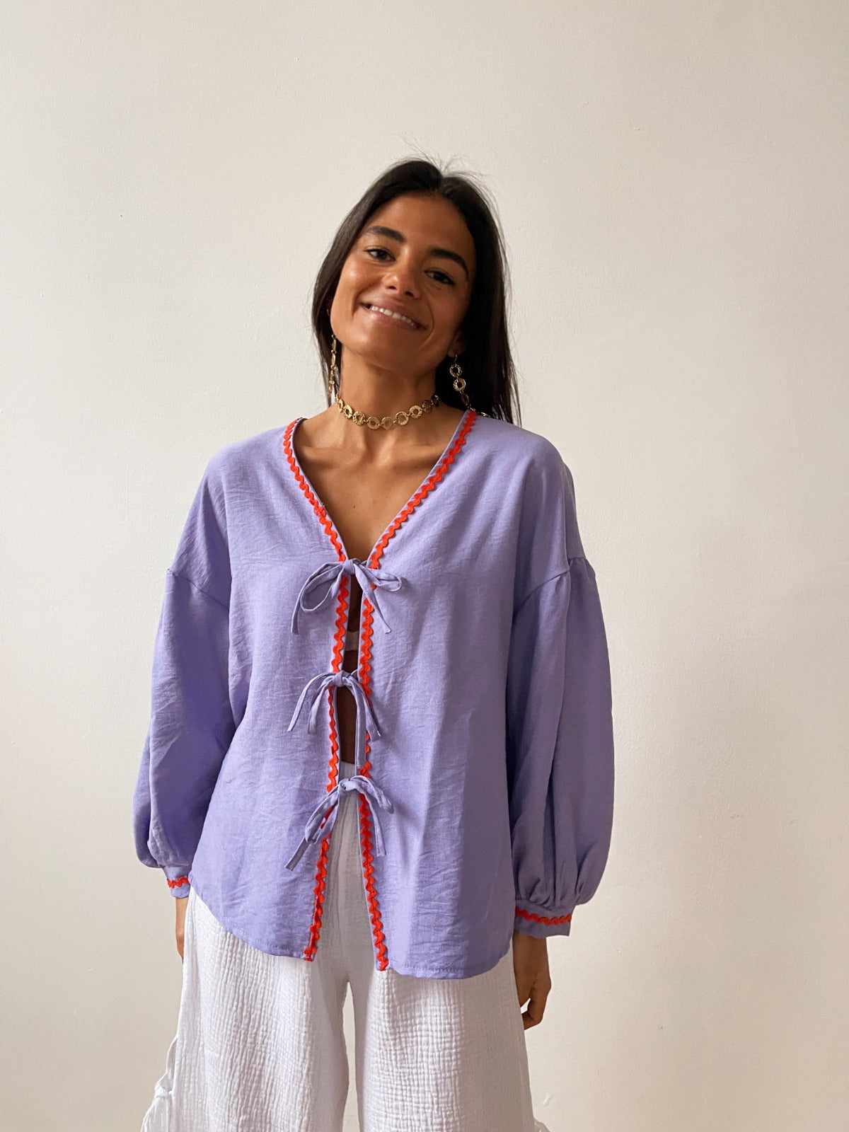 Marta Lavender Blouse