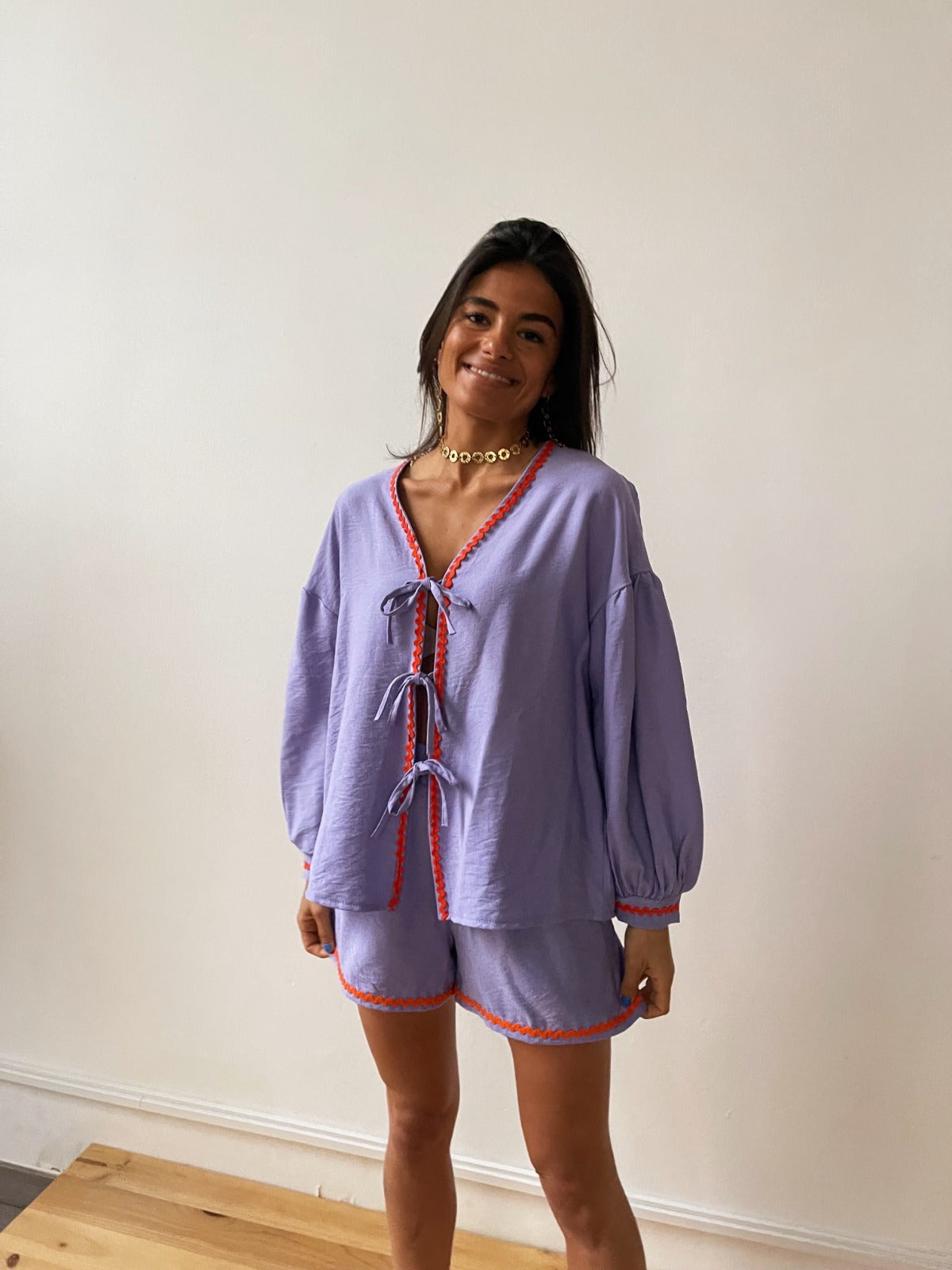 Marta Lavender Blouse