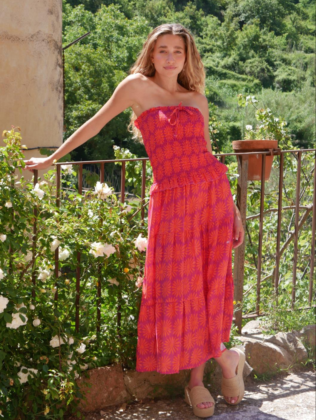 Casiopea Linen Orange Dress