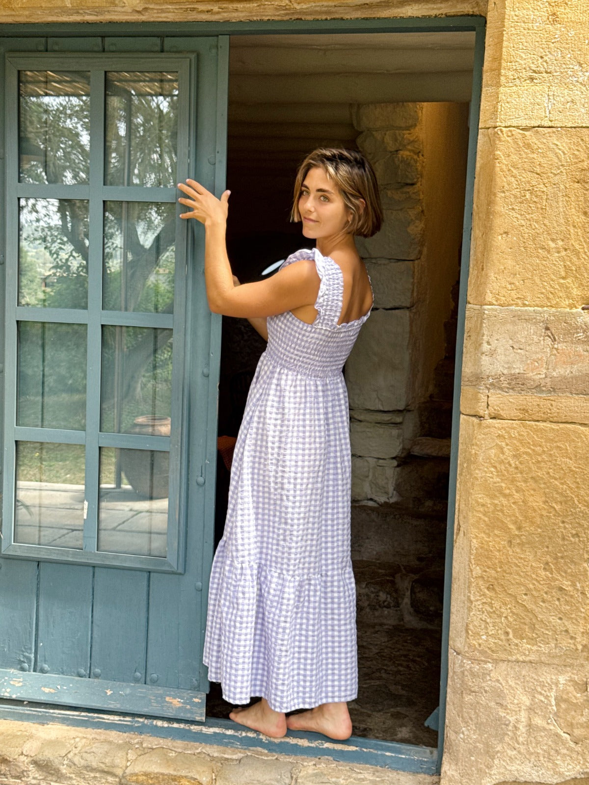 Amaia Vichy Lavender Dress