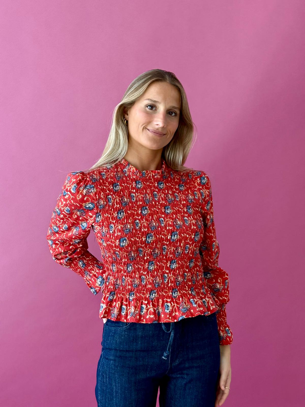 Chia Lily Red Blouse