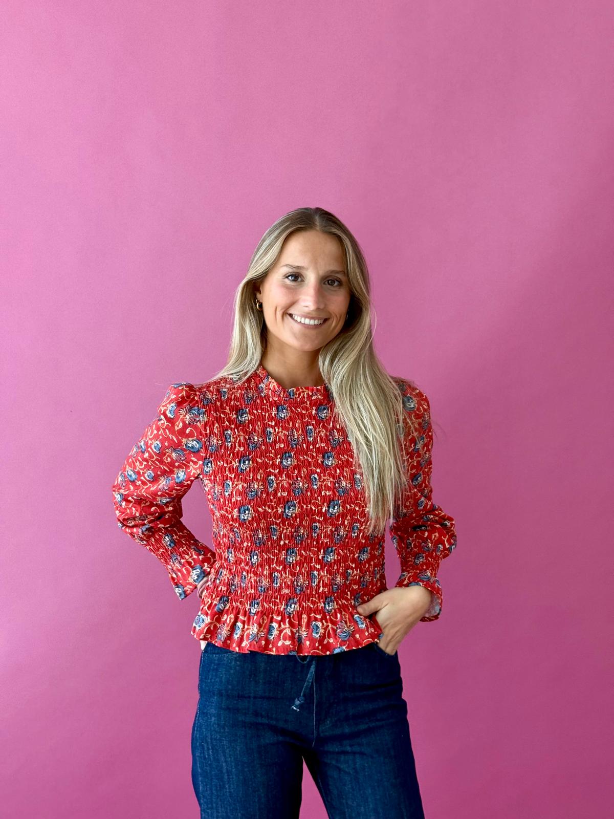 Chia Lily Red Blouse