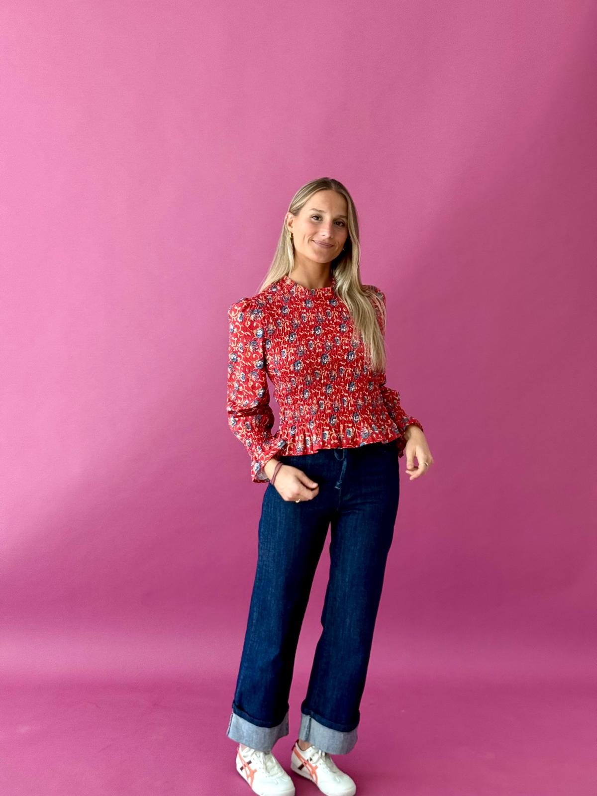 Chia Lily Red Blouse